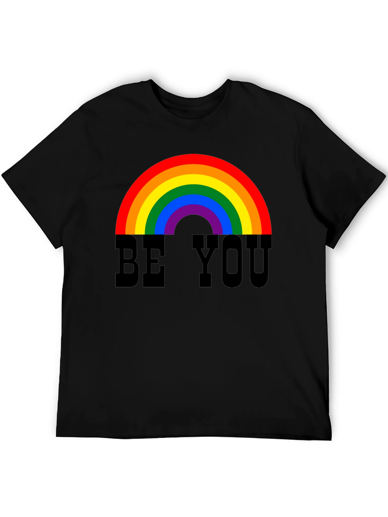 LGBT Pride Be You Rainbow Graphic T-Shirt