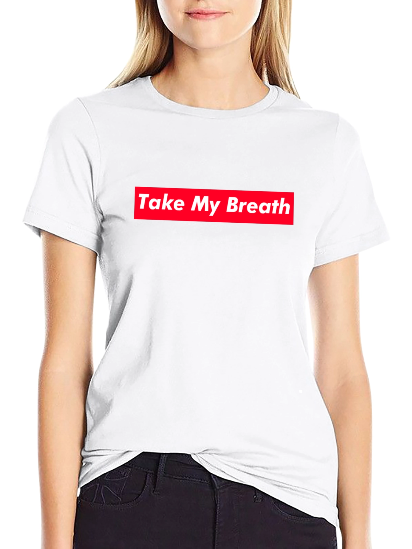 Take My Breath Graphic Tee - Stylish Black T-Shirt
