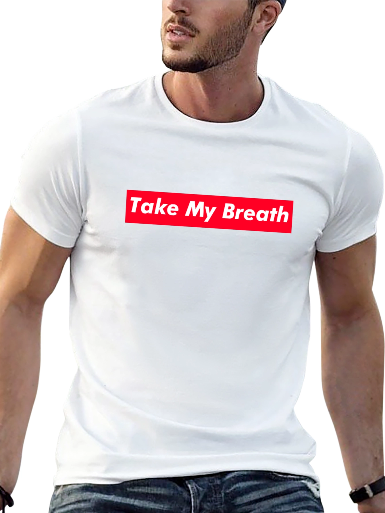 Take My Breath Graphic Tee - Stylish Black T-Shirt