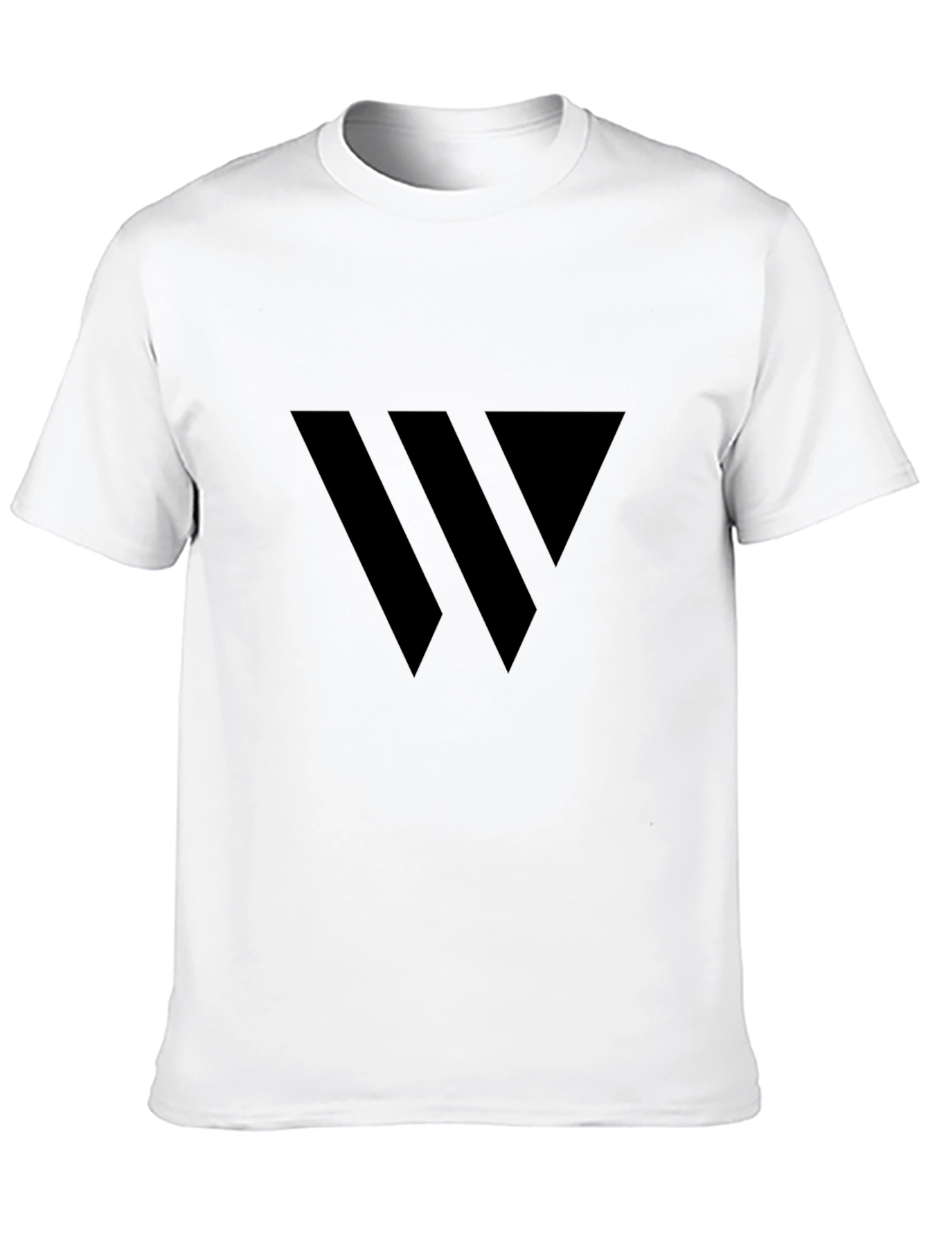Black Geometric Logo T-Shirt - Modern Casual Wear