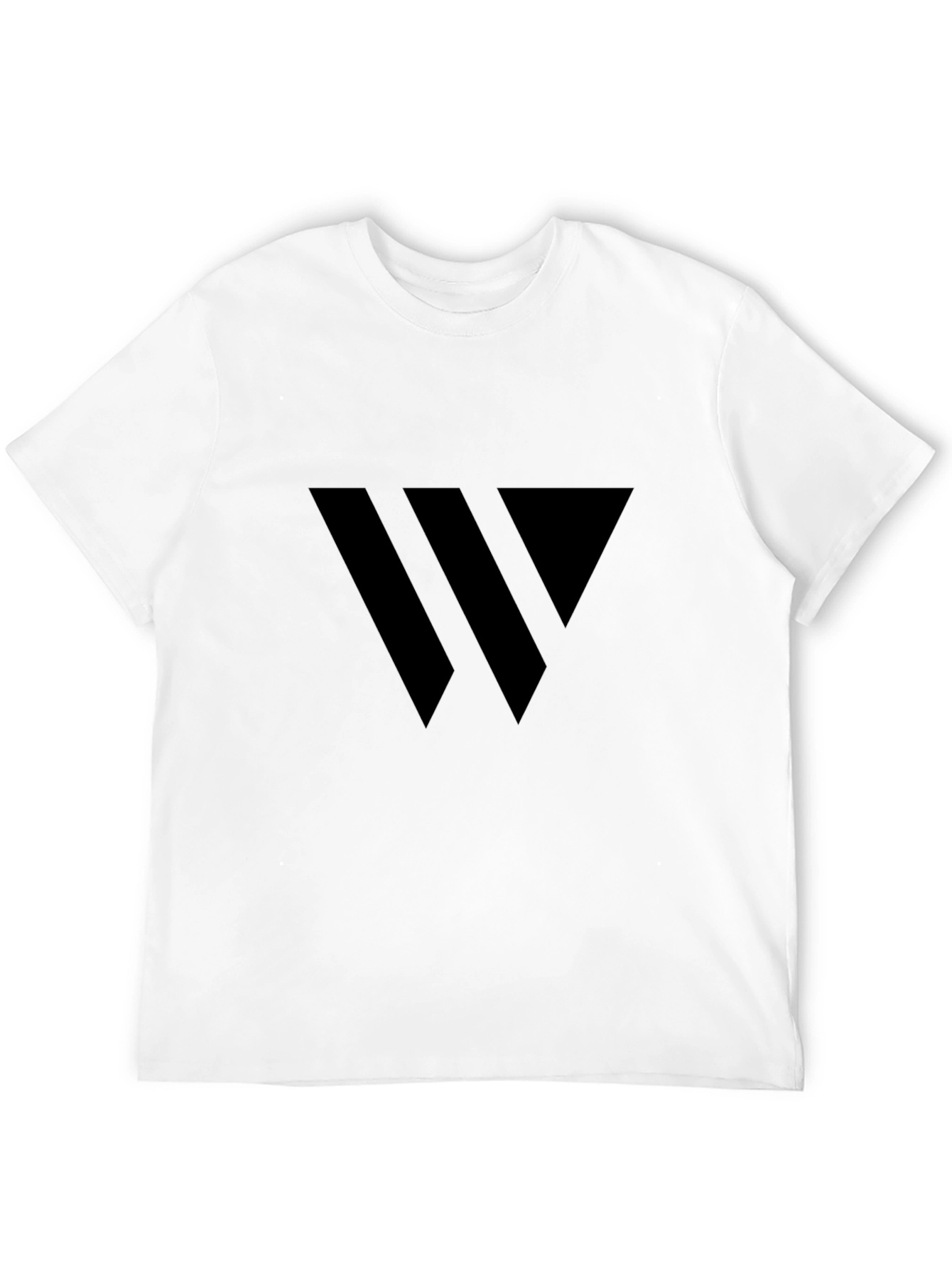 Black Geometric Logo T-Shirt - Modern Casual Wear