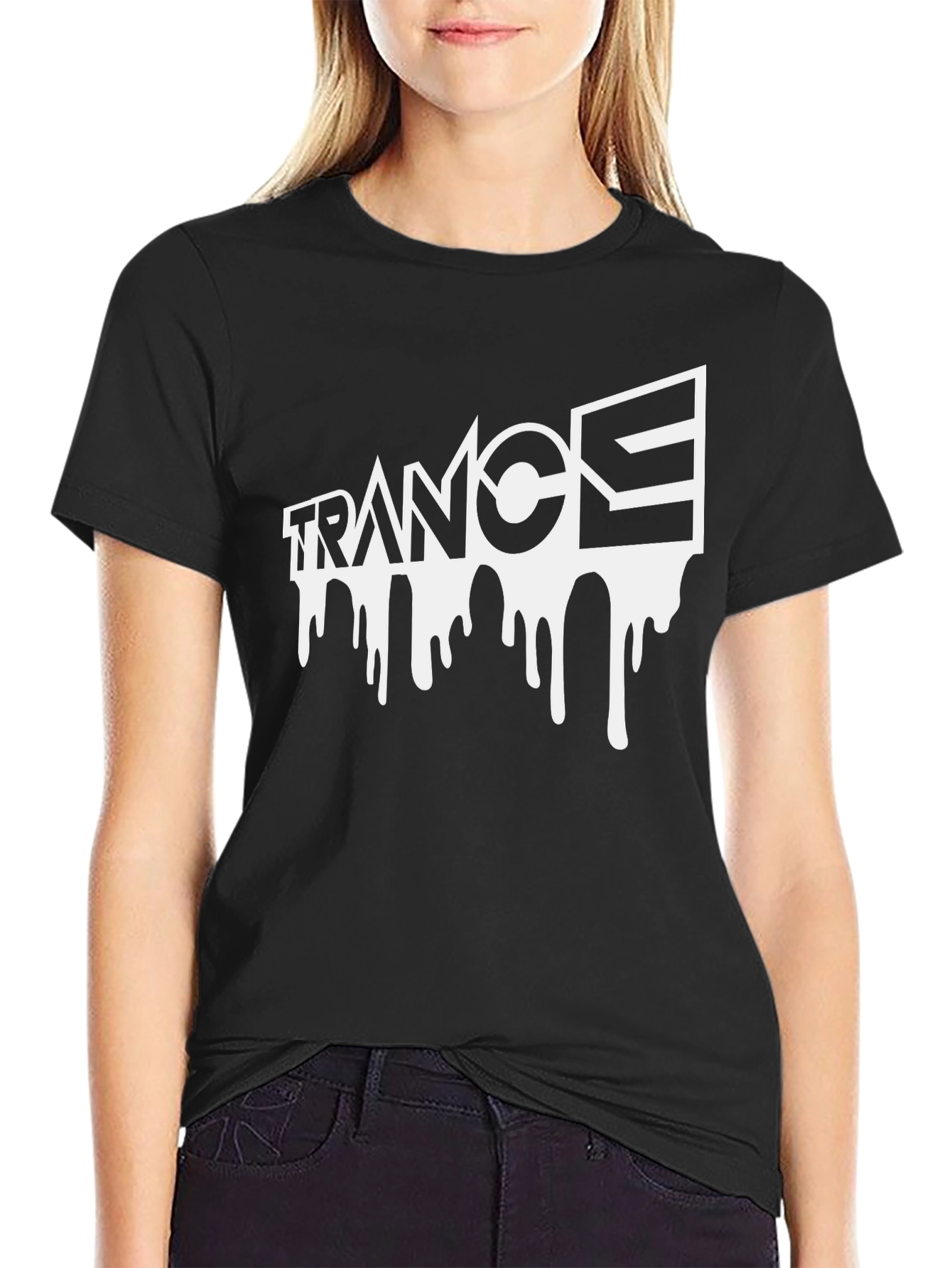 Trance Drip Black Tee