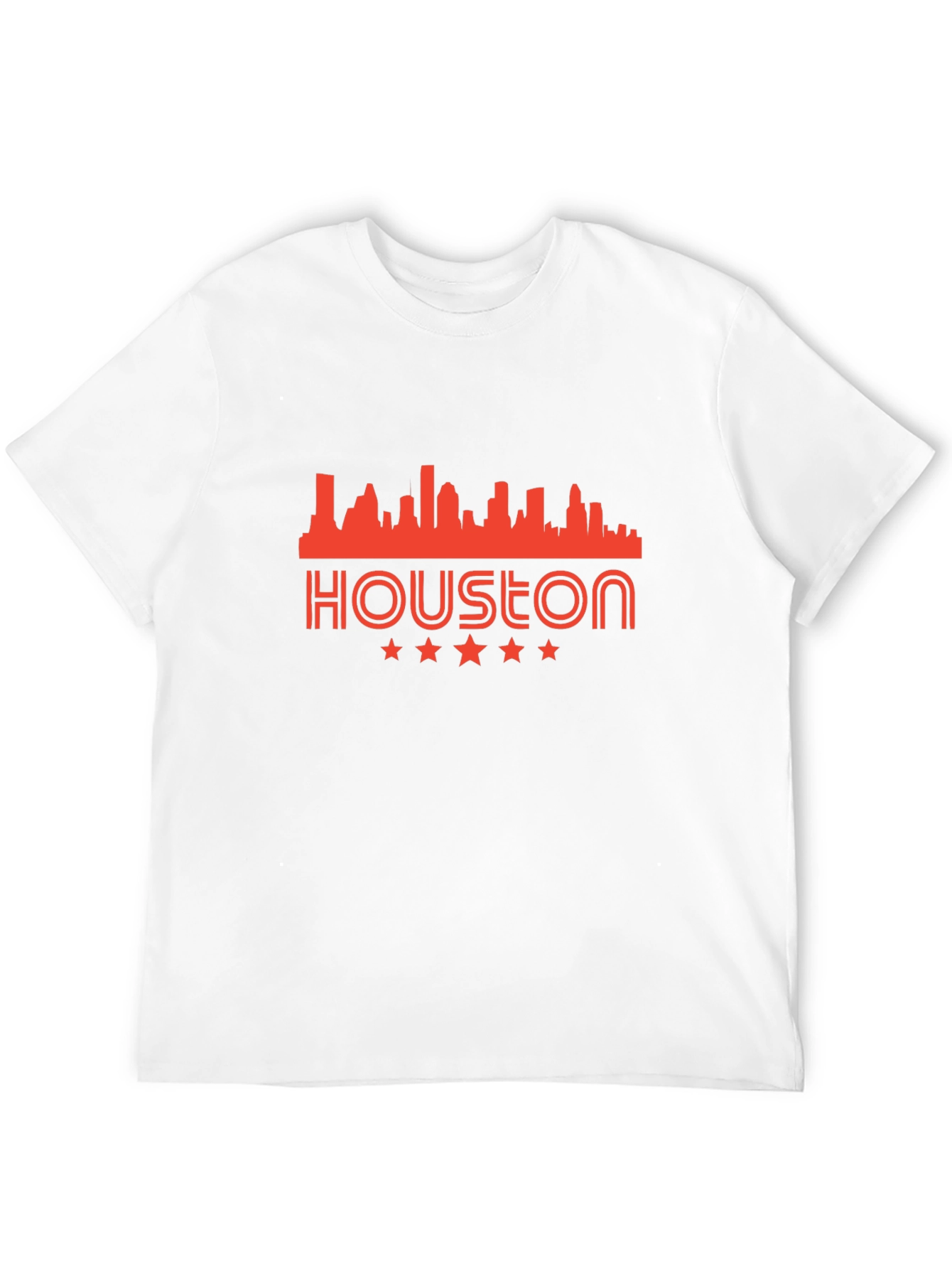 Houston Skyline Graphic Tee - Black Cotton Blend