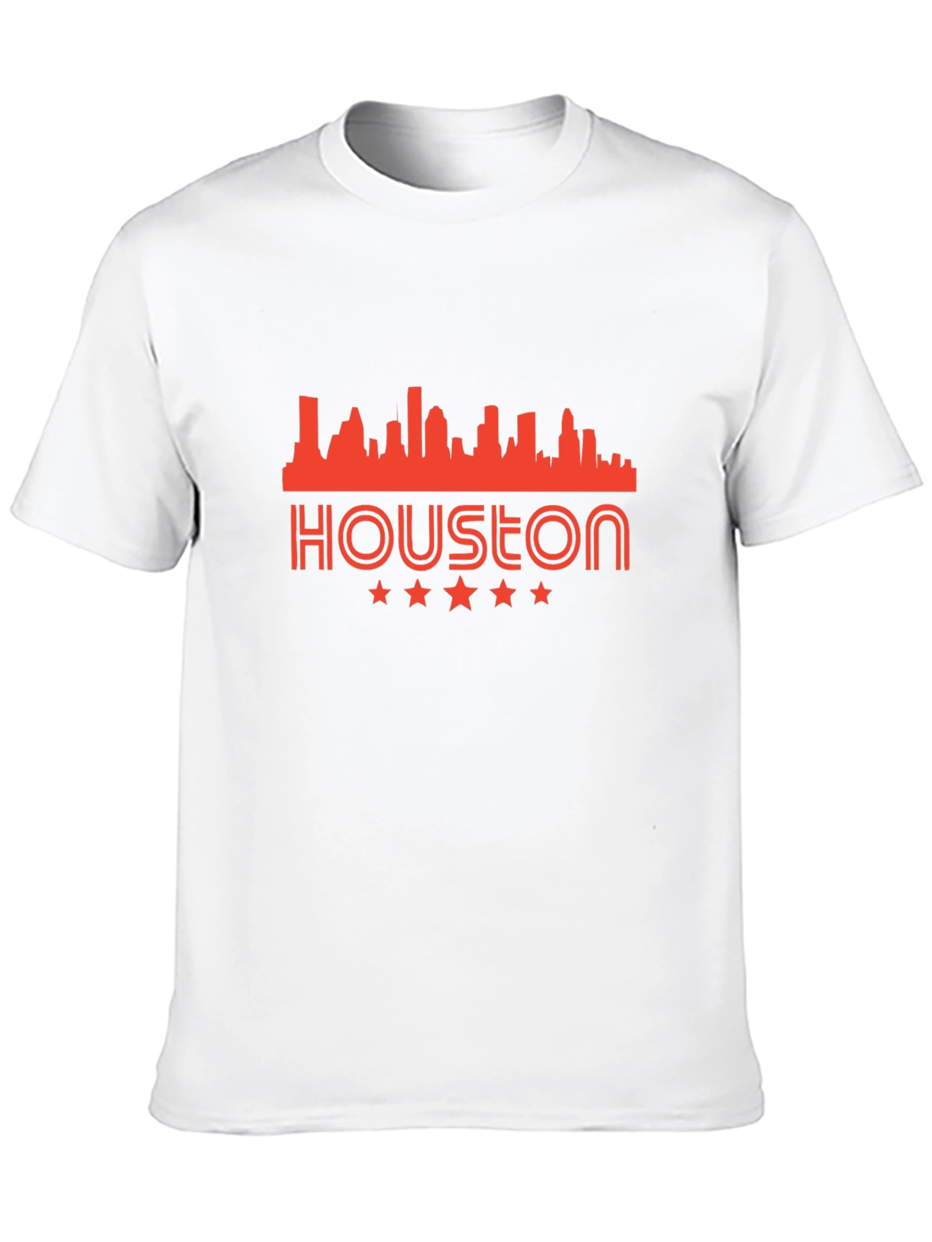 Houston Skyline Graphic Tee - Black Cotton Blend