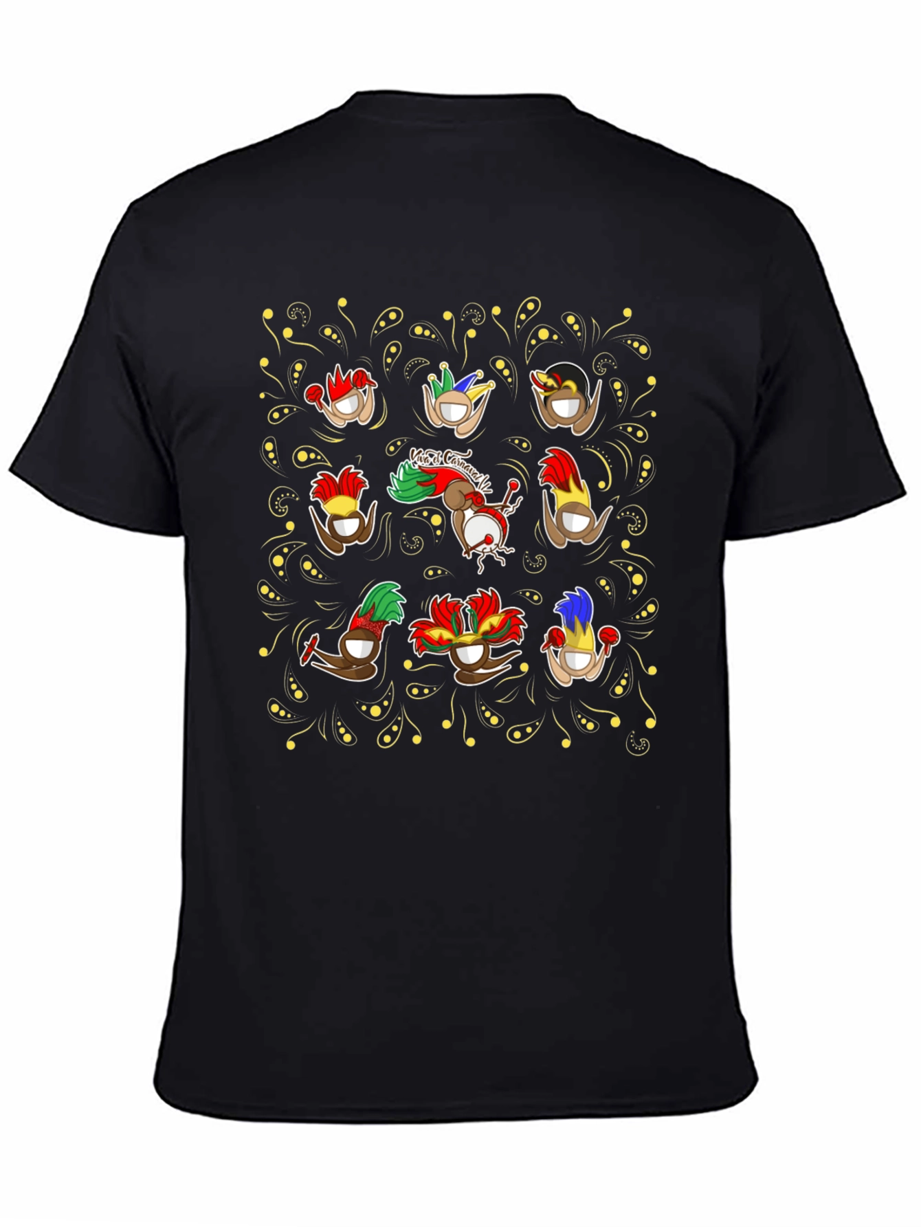 Carnival Coconut Head Black T-Shirt