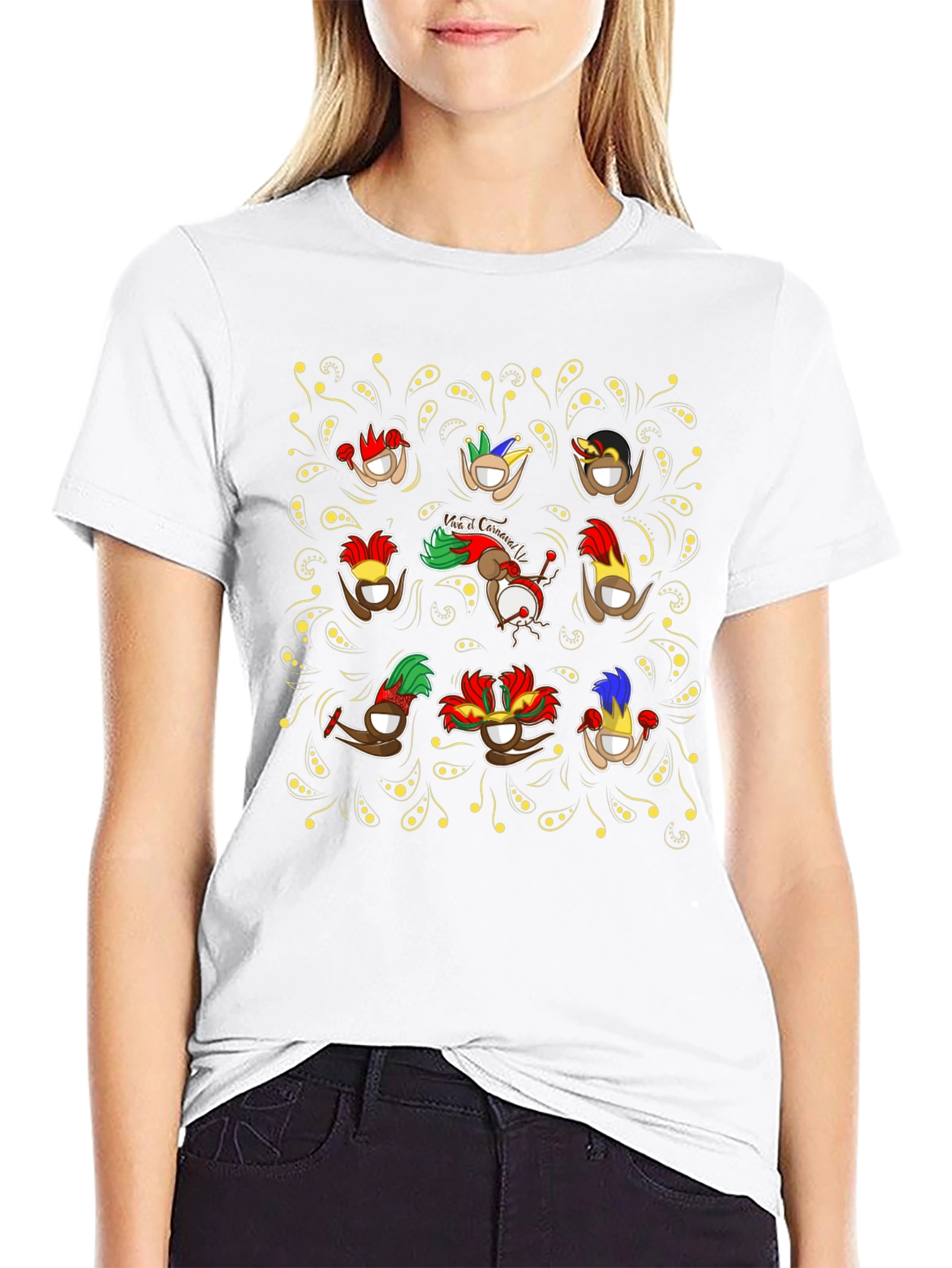Carnival Coconut Head Black T-Shirt