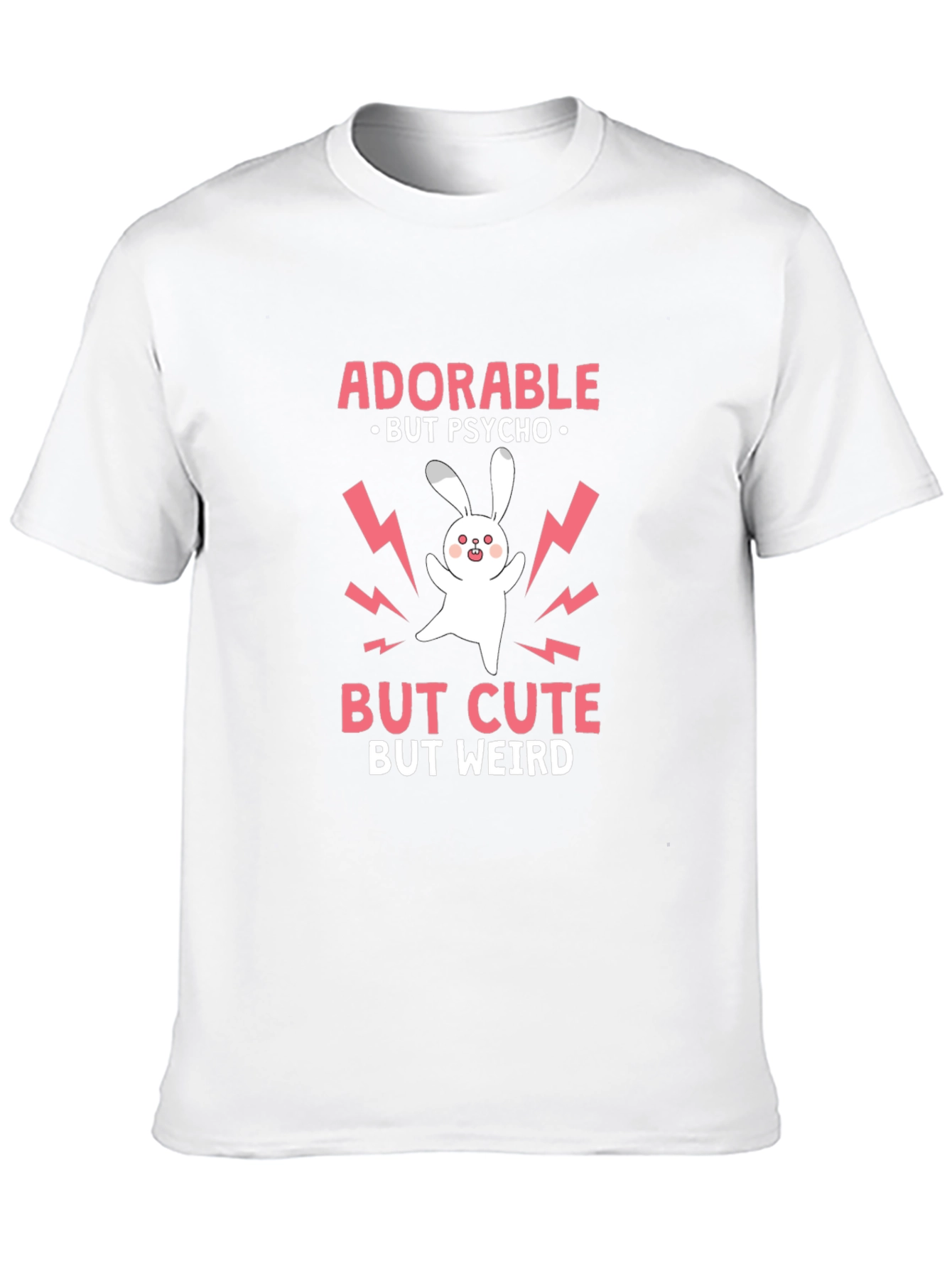 Adorable But Psycho Rabbit Graphic T-Shirt