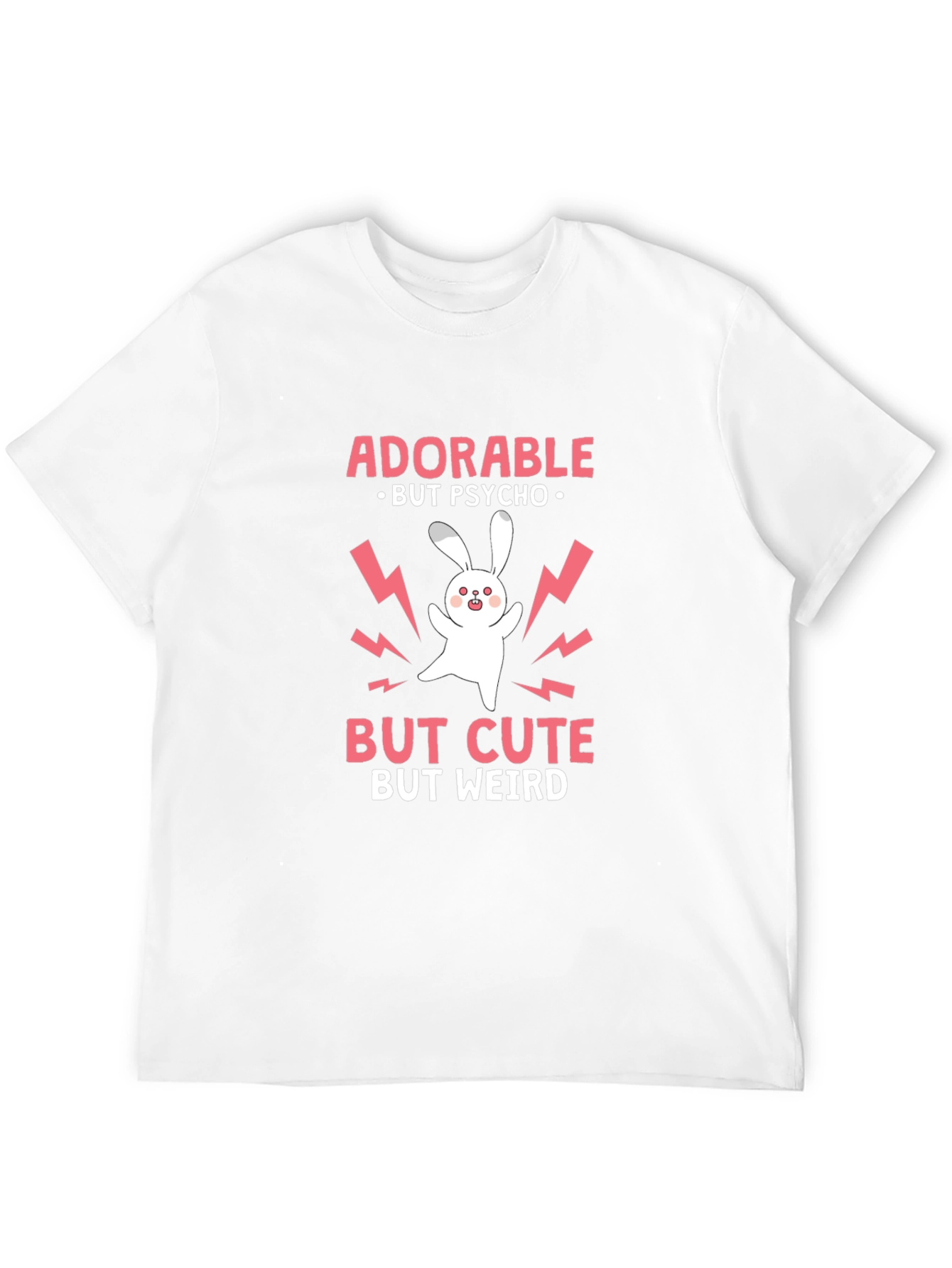 Adorable But Psycho Rabbit Graphic T-Shirt