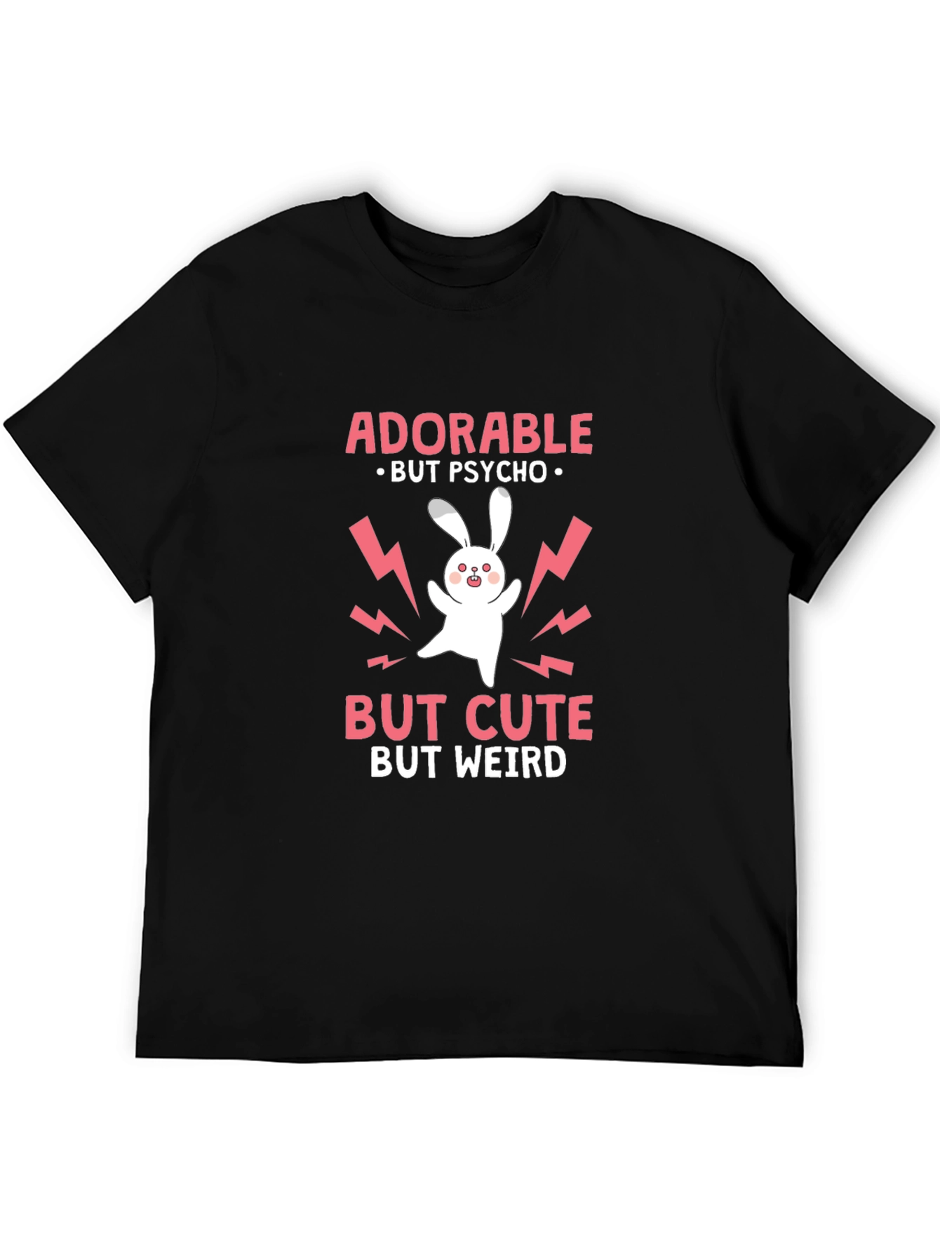 Adorable But Psycho Rabbit Graphic T-Shirt