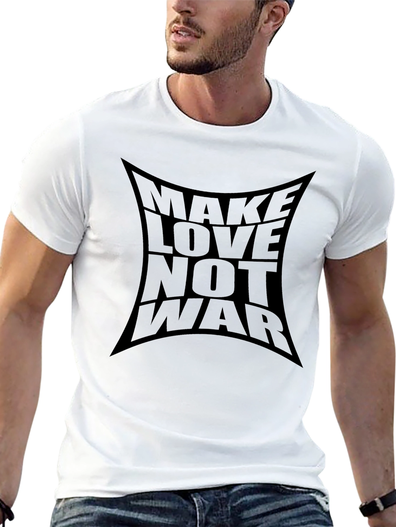 Make Love Not War Graphic Tee - Black T-Shirt