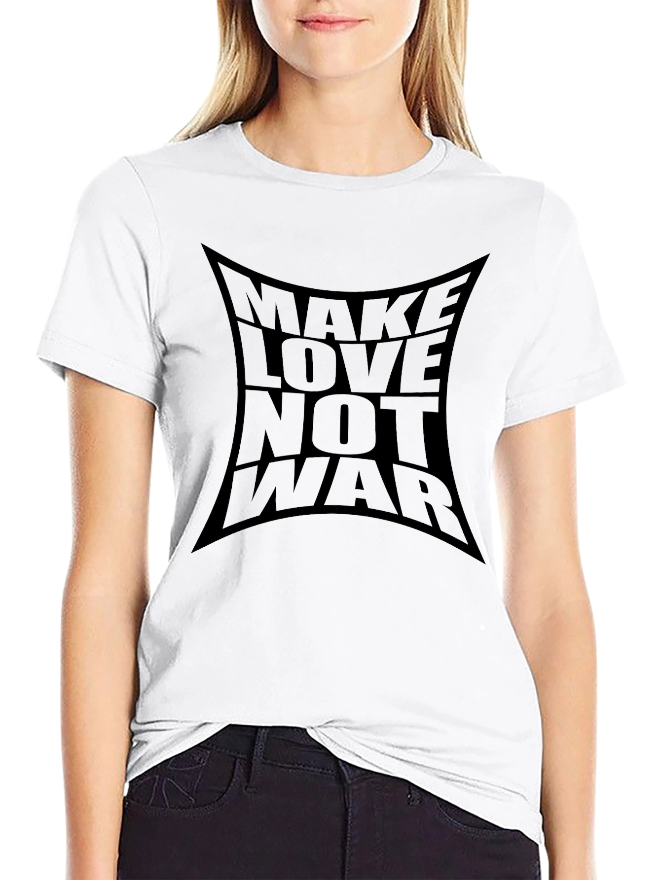 Make Love Not War Graphic Tee - Black T-Shirt