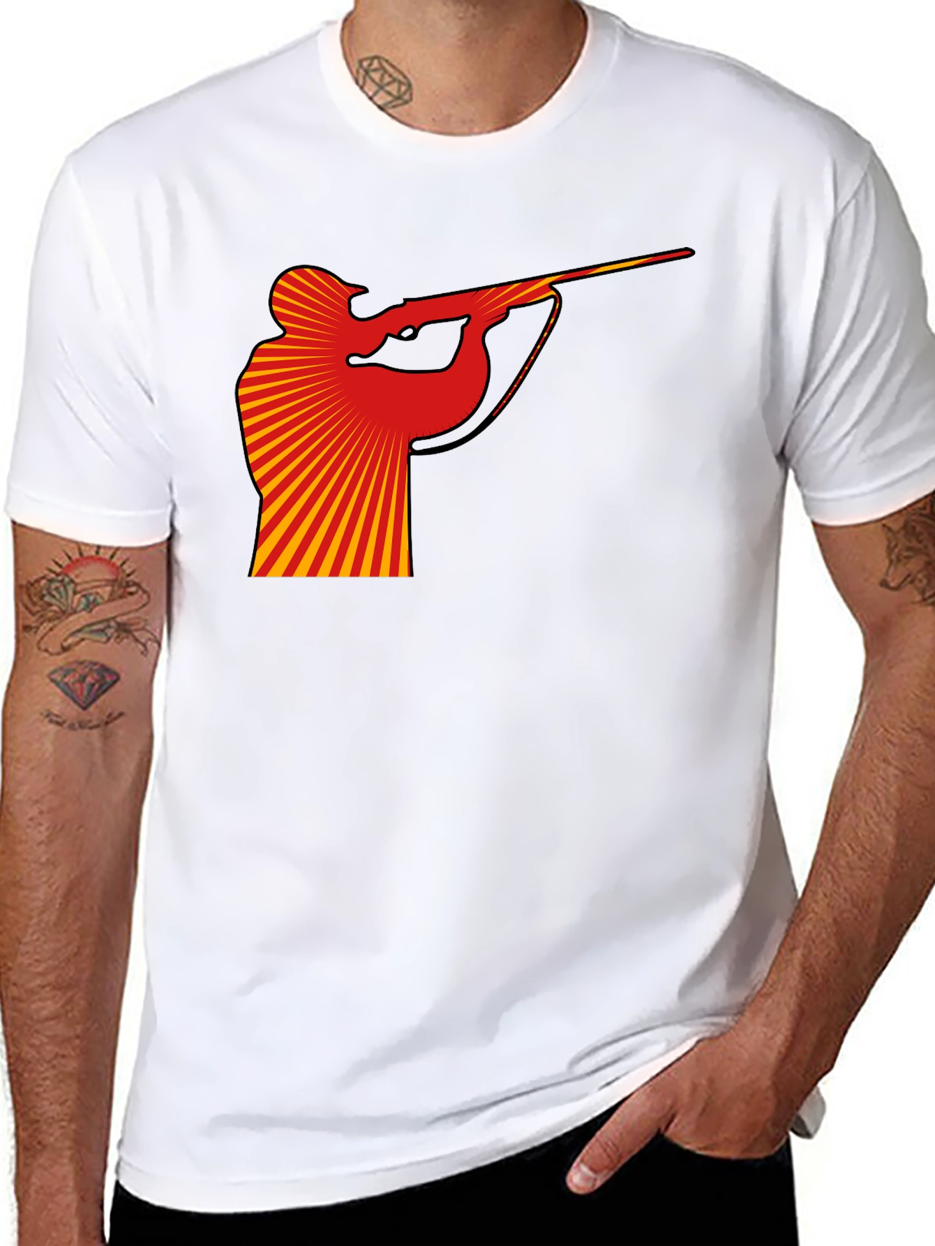 Rifle Shooter Graphic Tee - Bold Design
