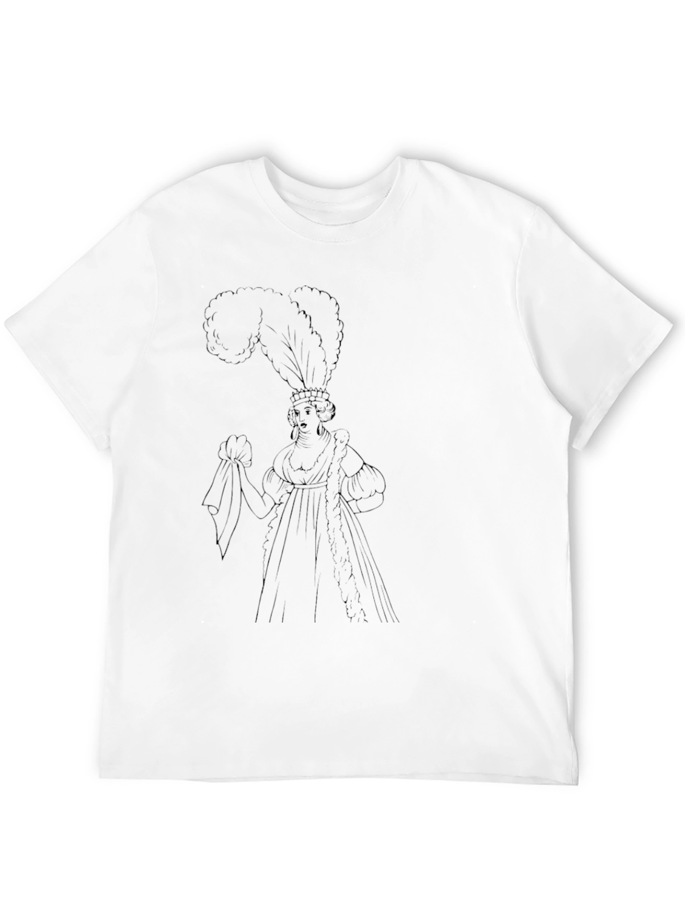 Feathered Lady Graphic Tee - Unisex Black T-Shirt