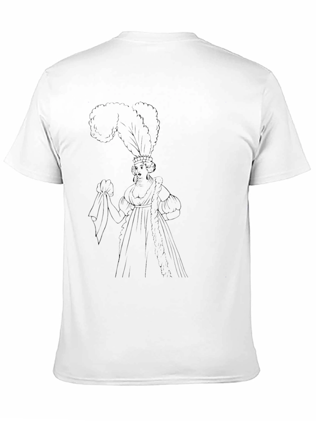 Feathered Lady Graphic Tee - Unisex Black T-Shirt