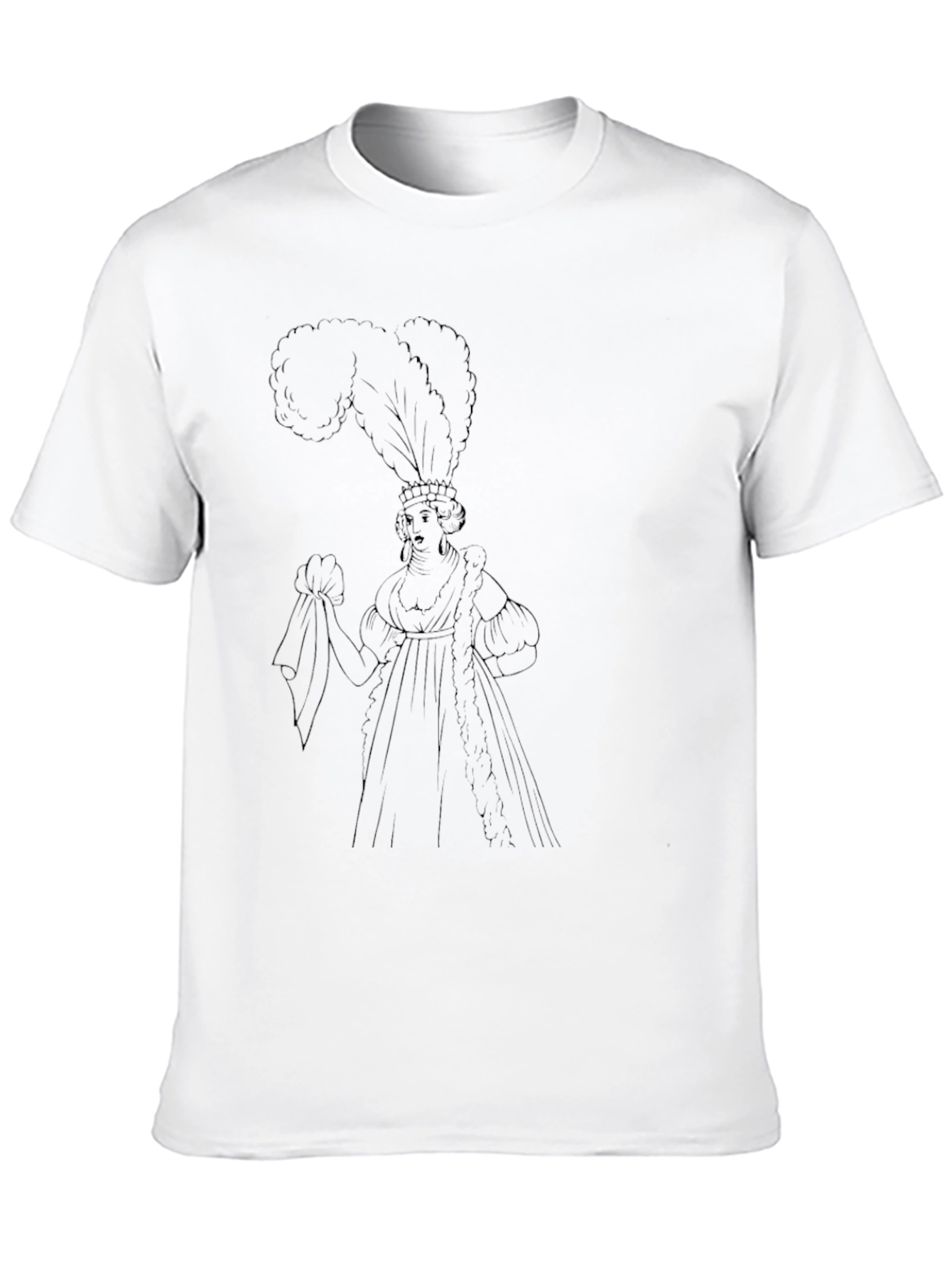 Feathered Lady Graphic Tee - Unisex Black T-Shirt
