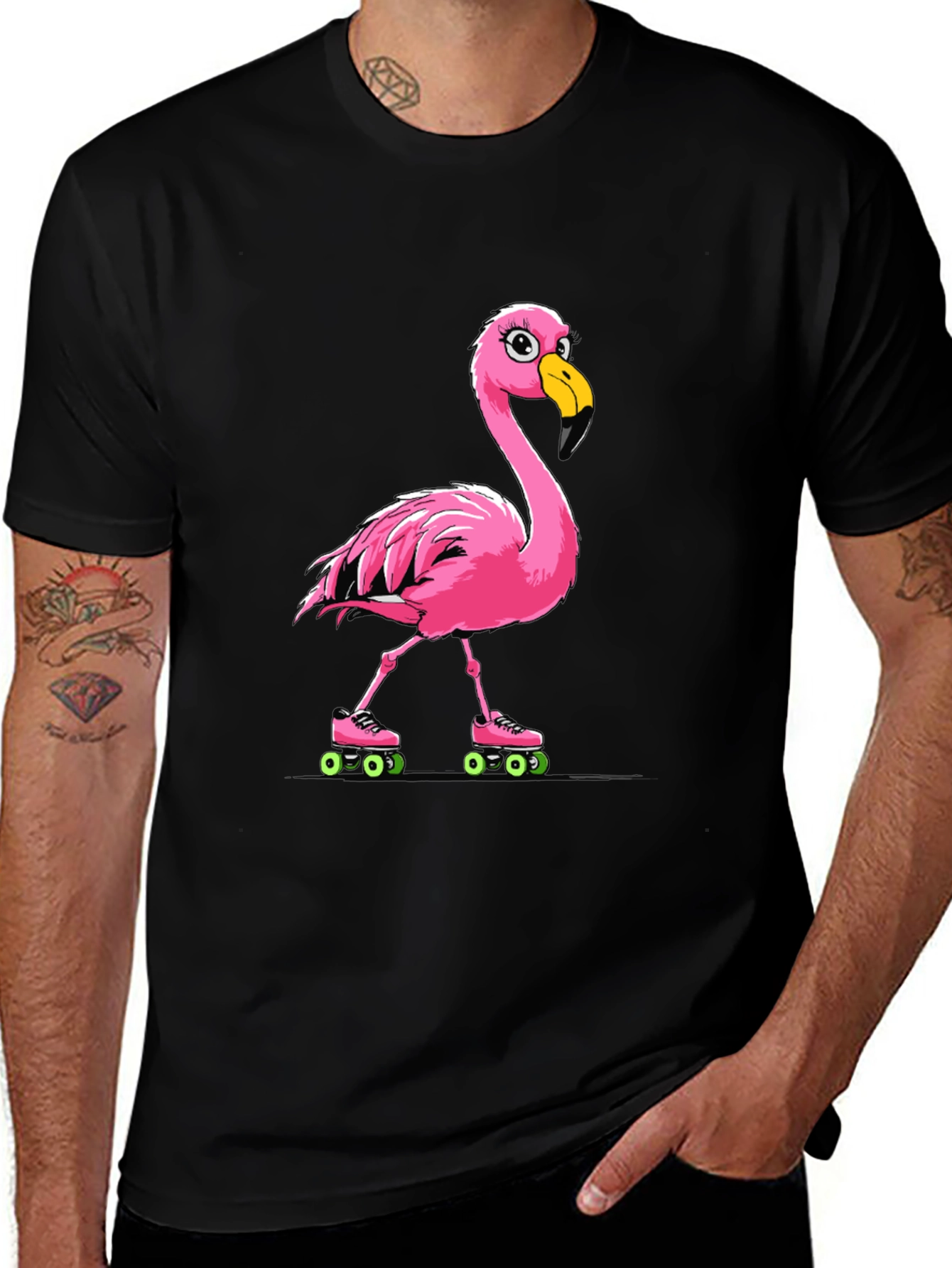Flamingo Roller Skate T-Shirt