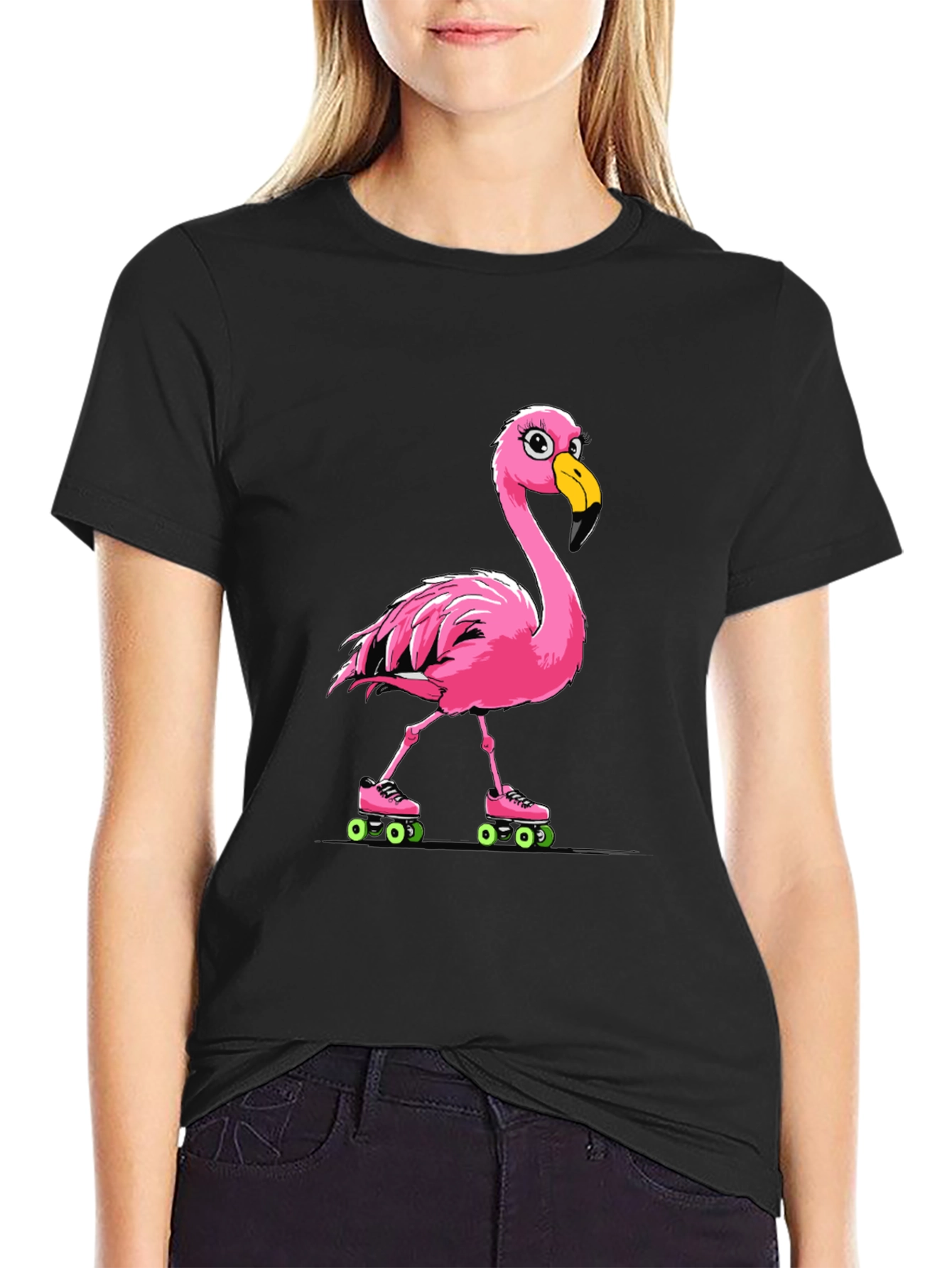 Flamingo Roller Skate T-Shirt