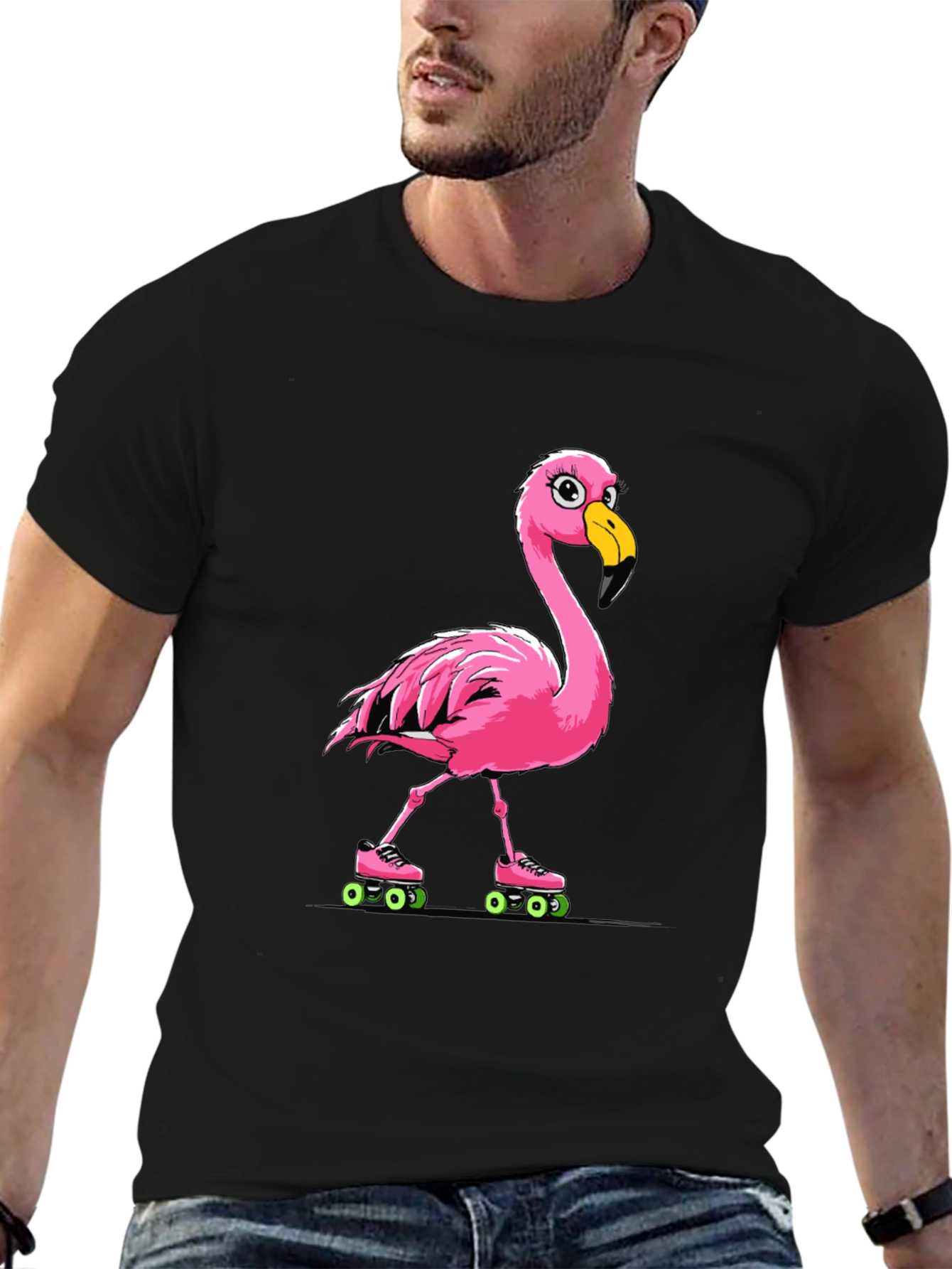 Flamingo Roller Skate T-Shirt