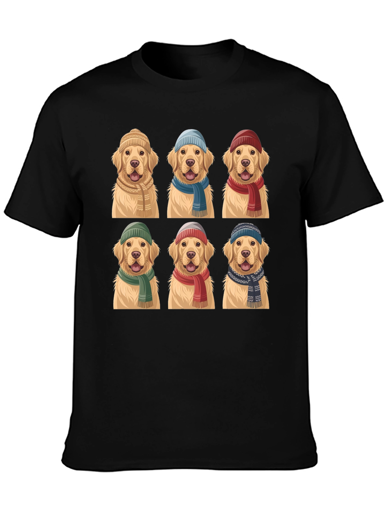 Golden Retriever Hats & Scarves T-Shirt