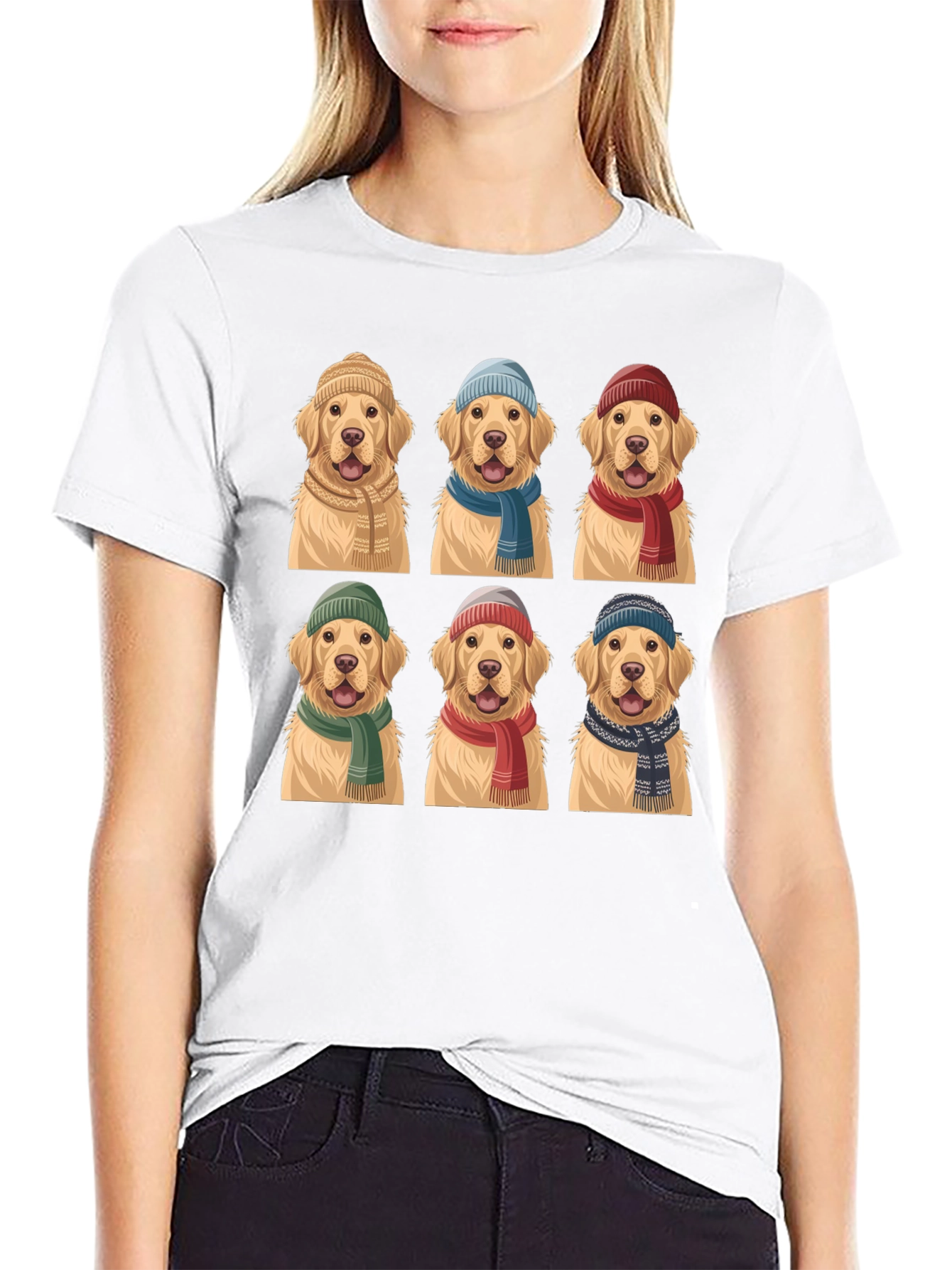 Golden Retriever Hats & Scarves T-Shirt