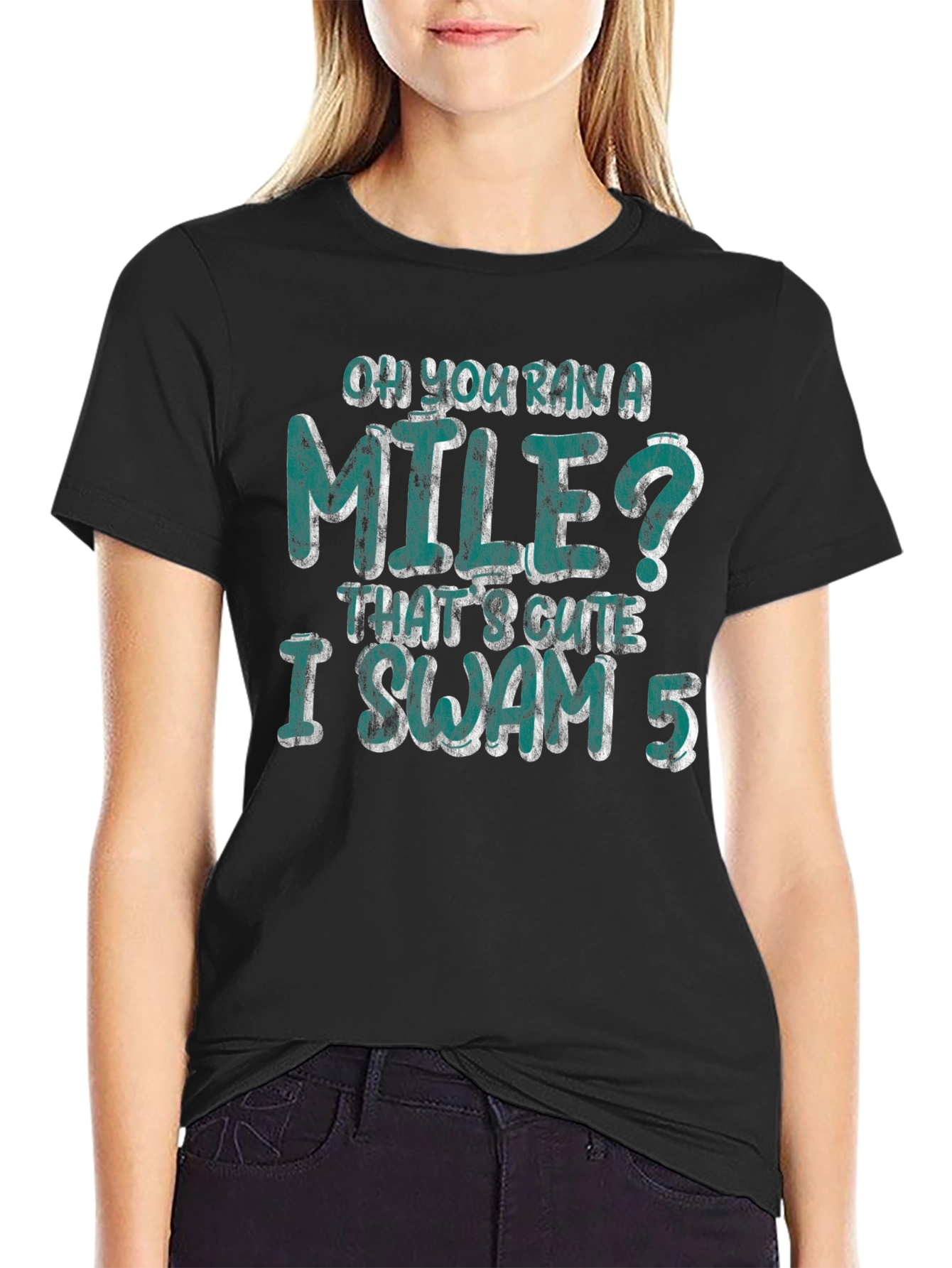 Oh You Ran a Mile Funny Swimmer T-Shirt