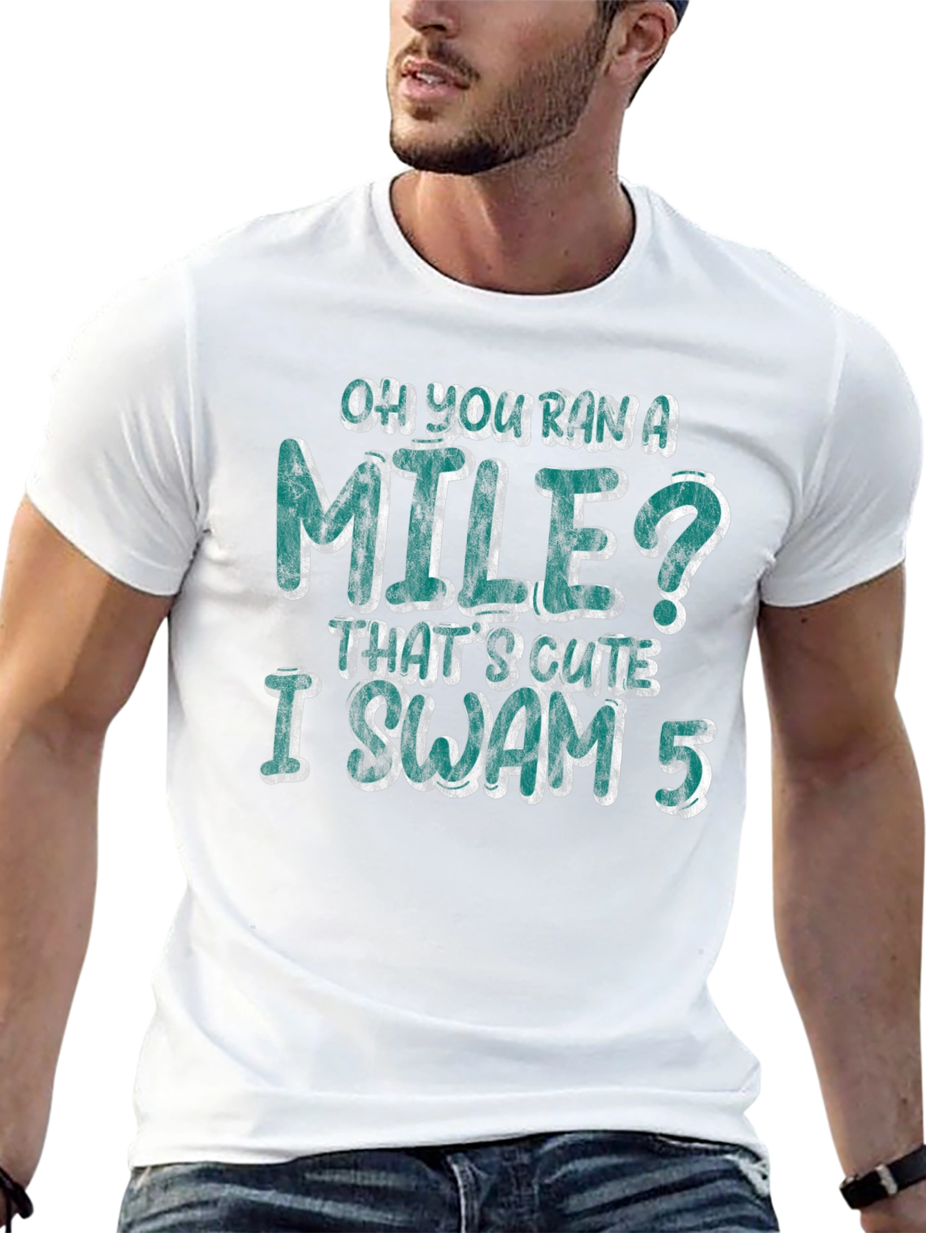 Oh You Ran a Mile Funny Swimmer T-Shirt