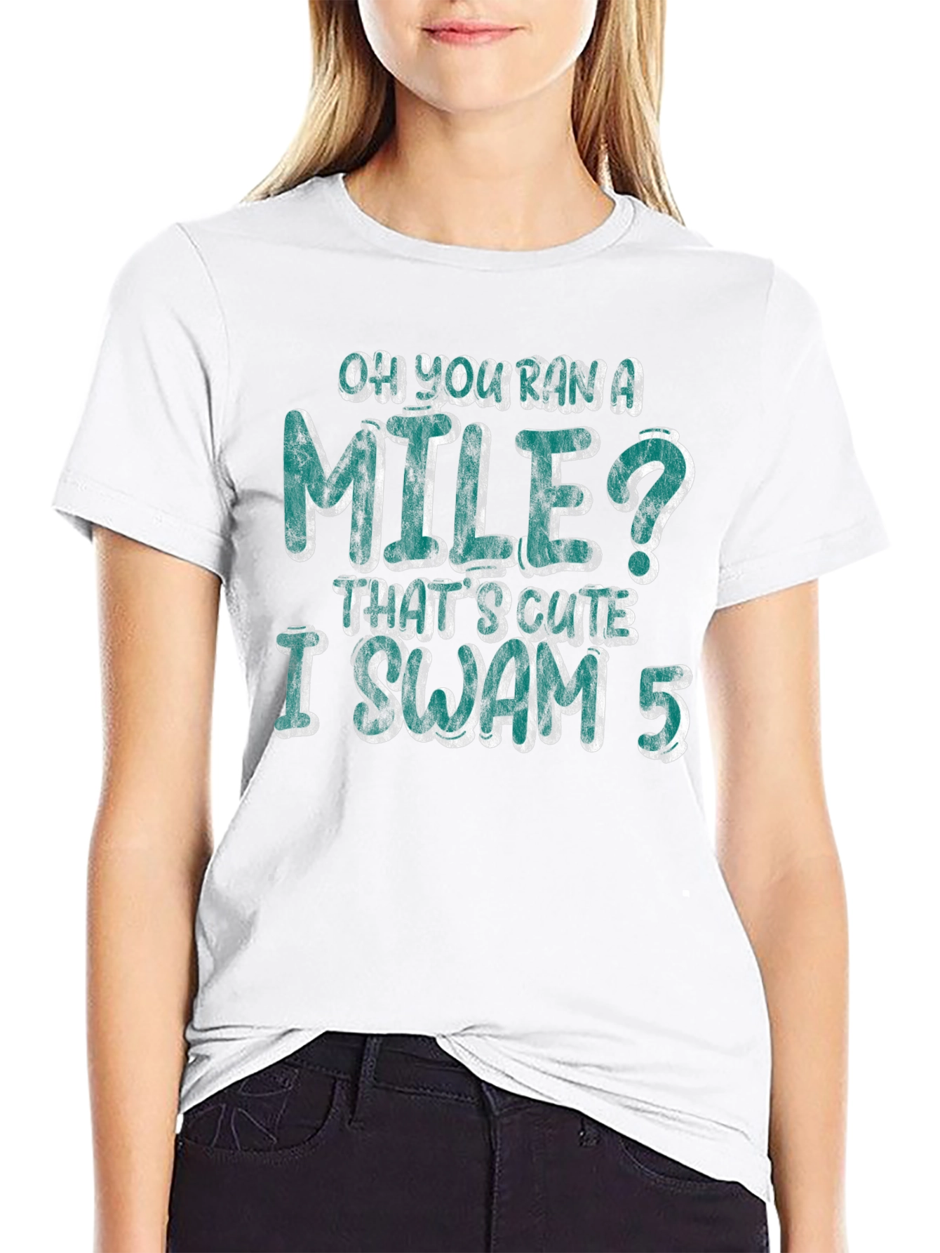 Oh You Ran a Mile Funny Swimmer T-Shirt
