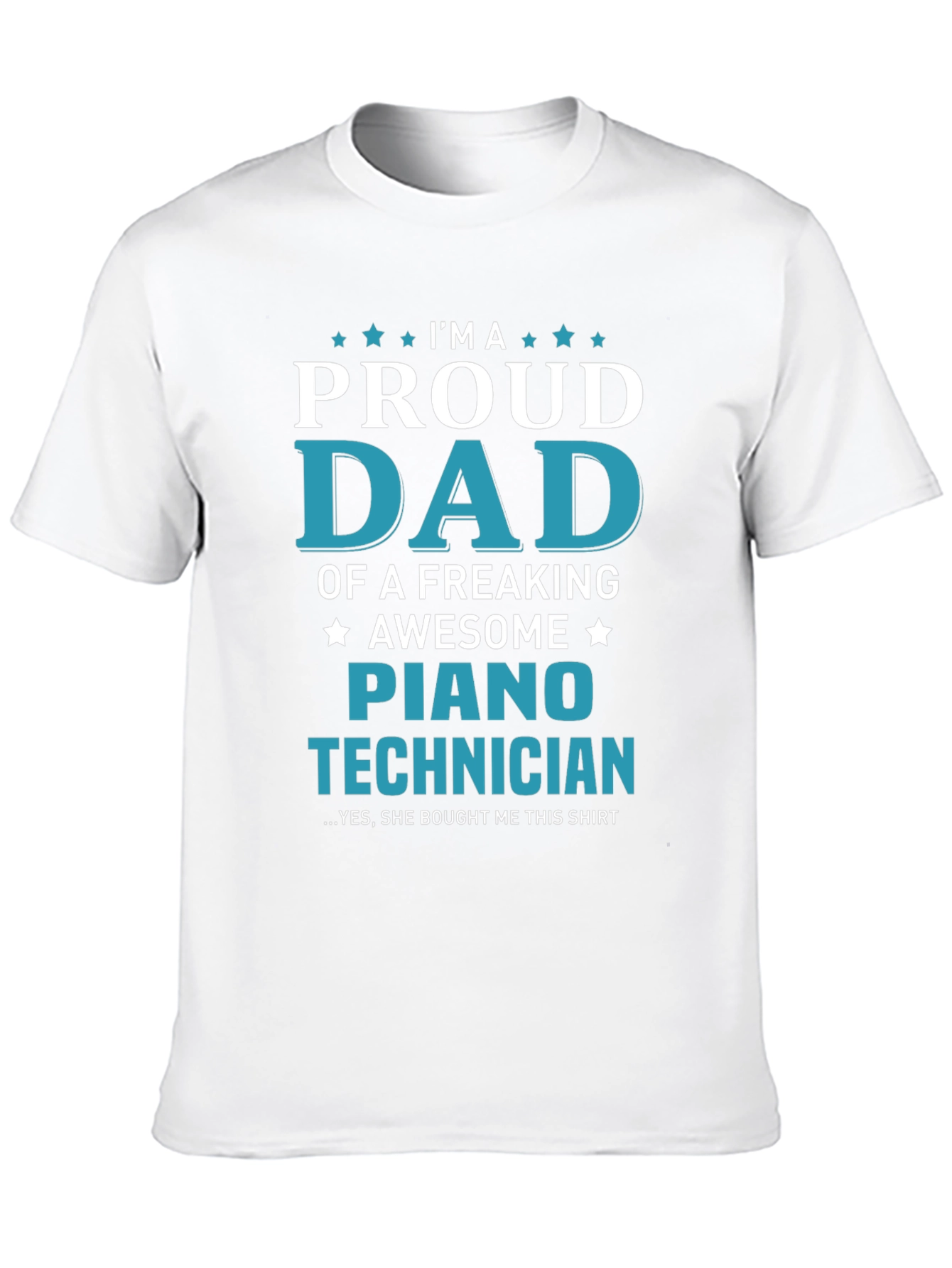Proud Dad Piano Technician Graphic T-Shirt