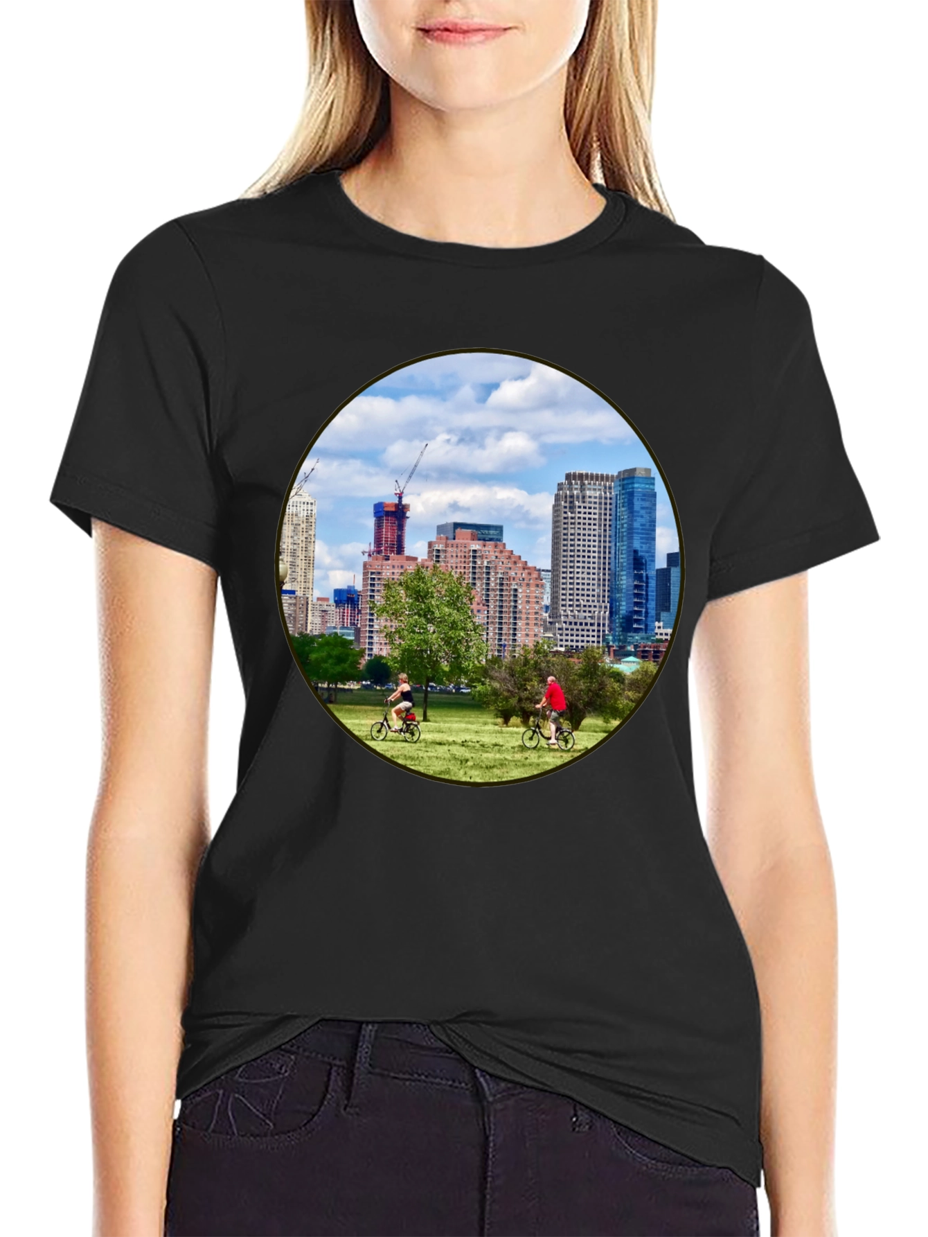 Cityscape Cyclist T-Shirt