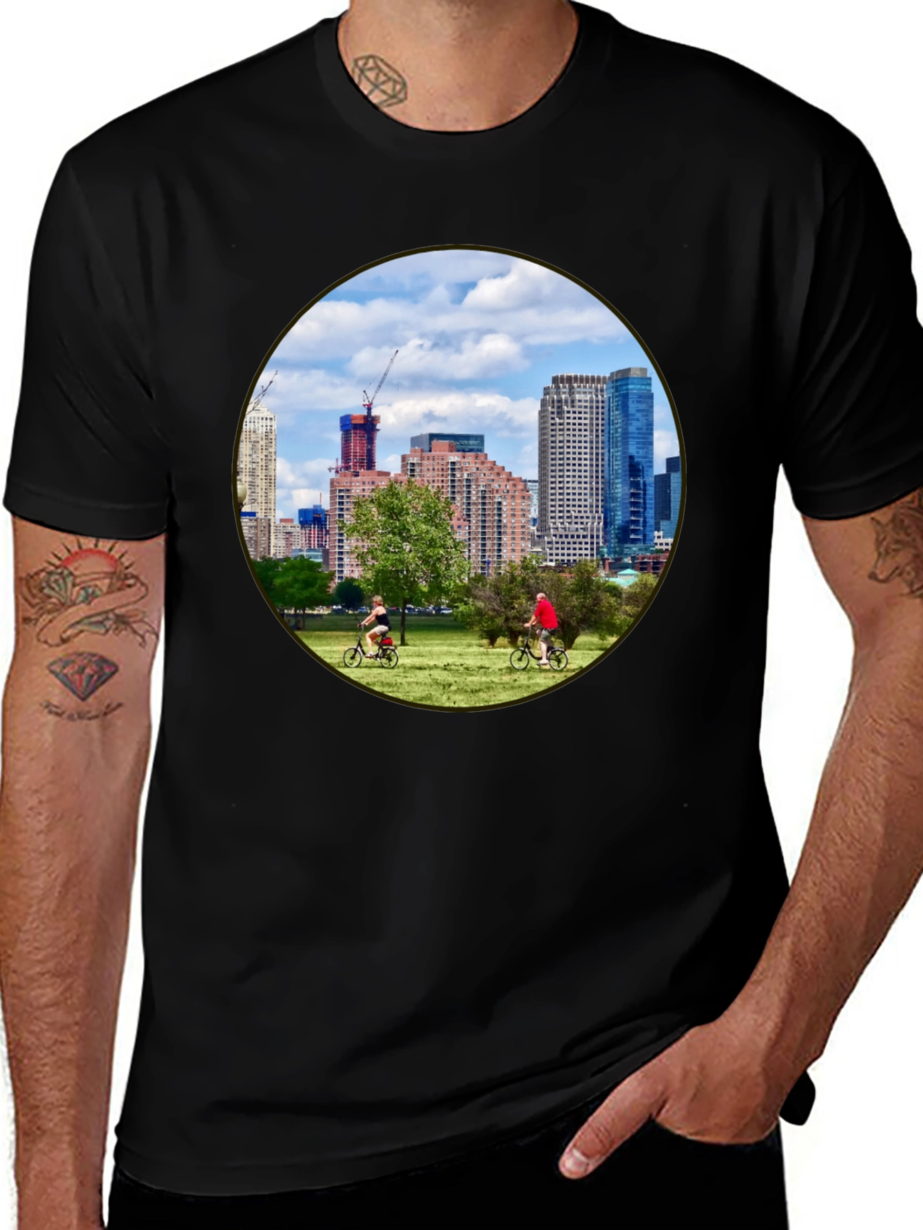 Cityscape Cyclist T-Shirt