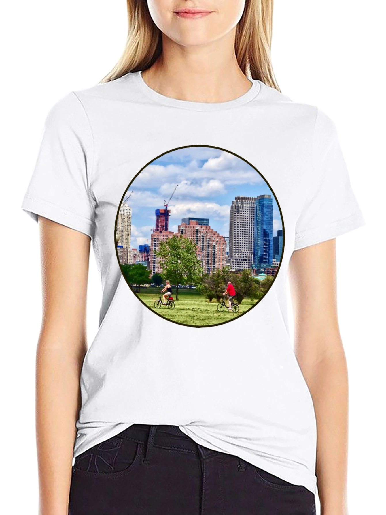 Cityscape Cyclist T-Shirt