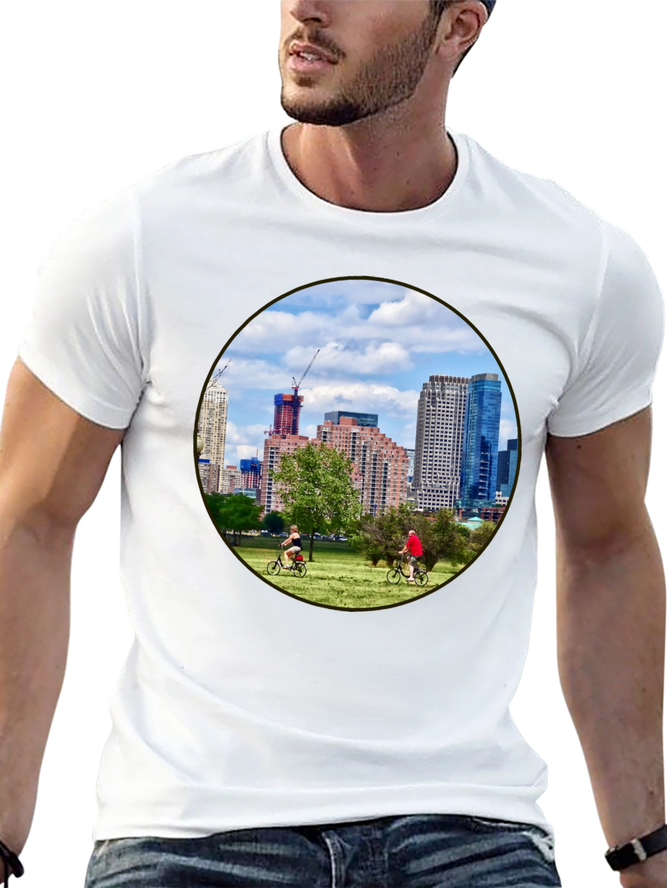Cityscape Cyclist T-Shirt