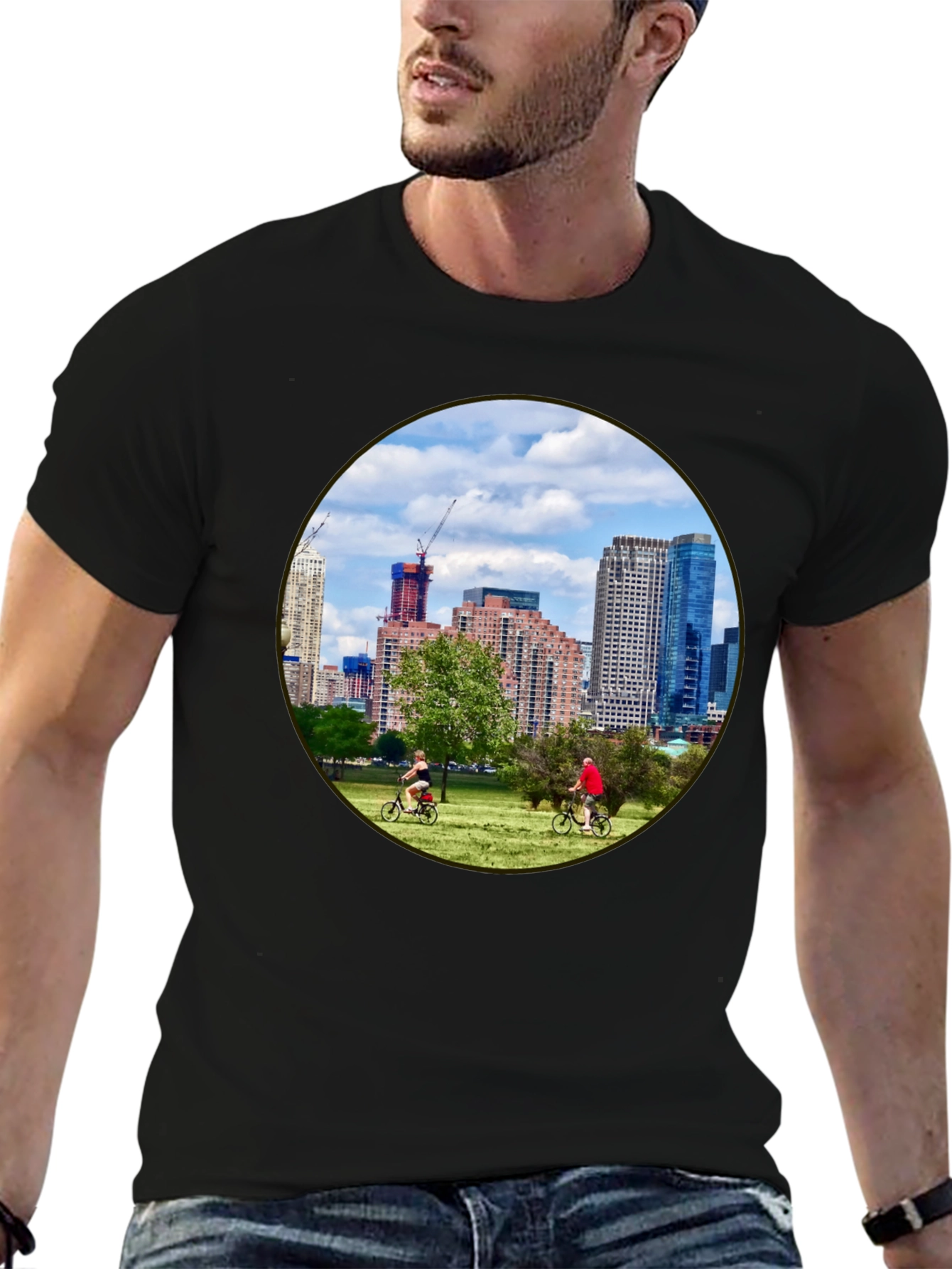 Cityscape Cyclist T-Shirt
