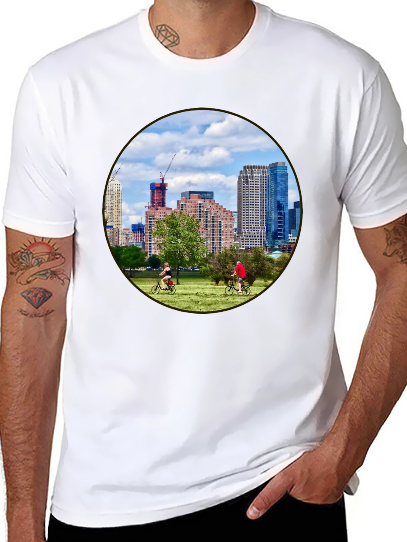 Cityscape Cyclist T-Shirt