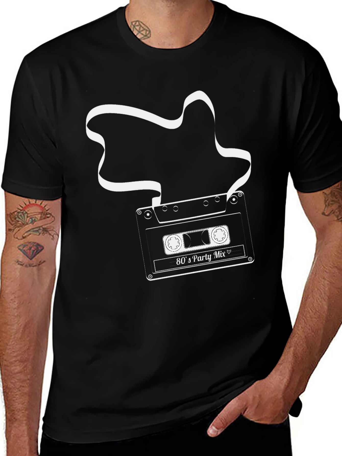 Retro 80s Party Mix Cassette Tape T-Shirt