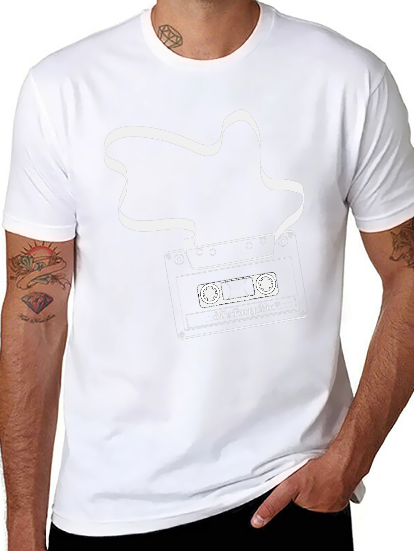 Retro 80s Party Mix Cassette Tape T-Shirt