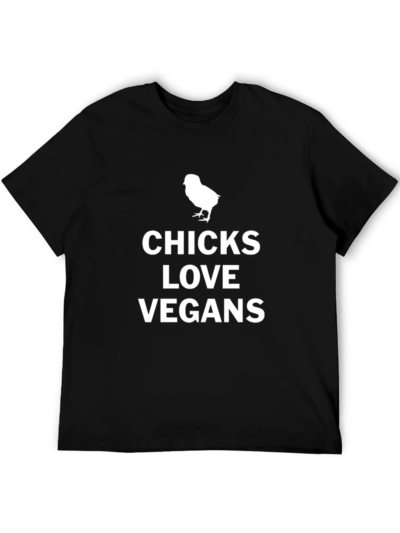 Chicks Love Vegans Black Graphic Tee