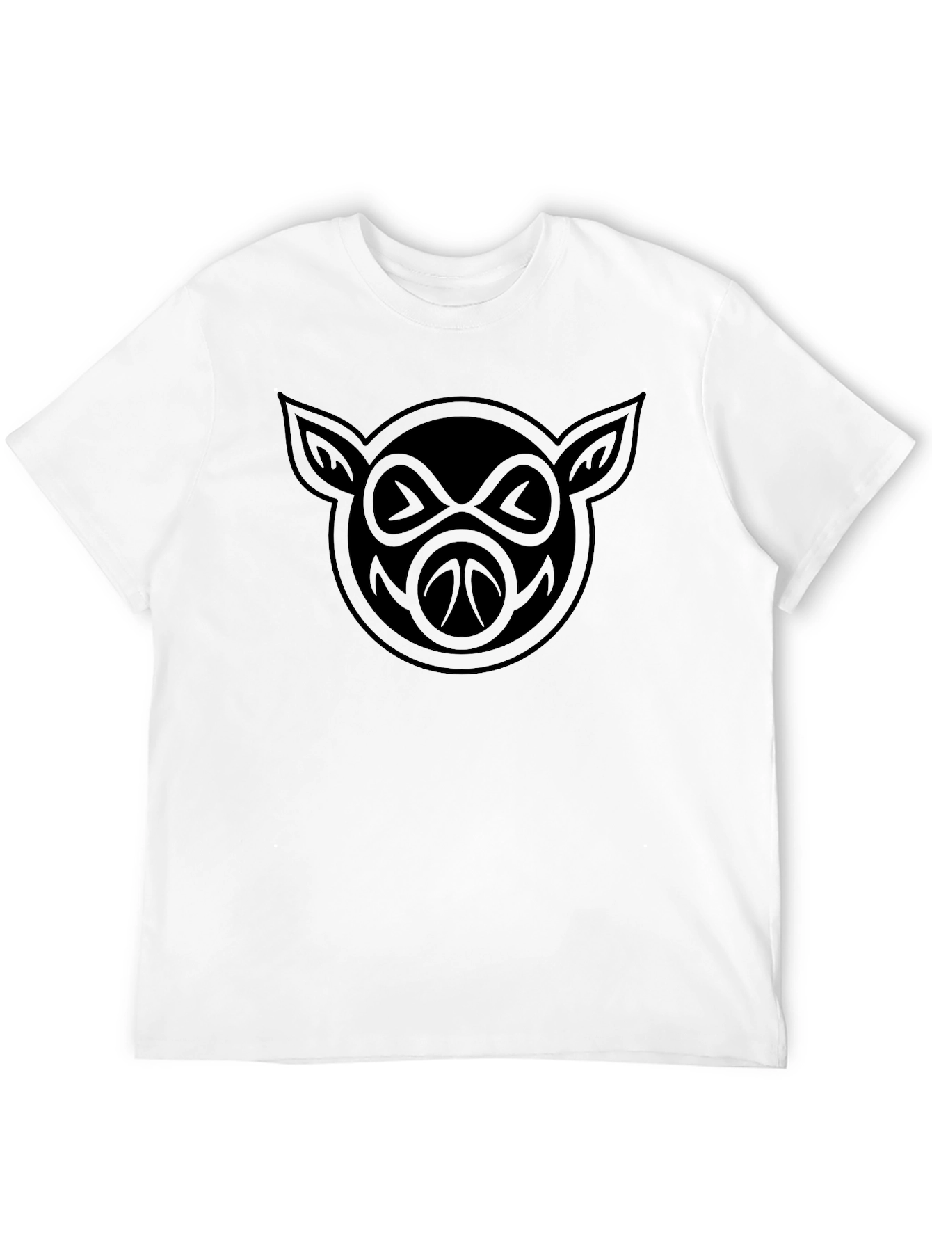 Pig Head T-Shirt - Black Graphic Tee