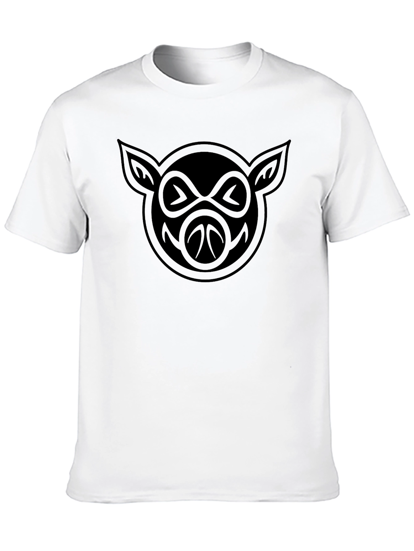 Pig Head T-Shirt - Black Graphic Tee