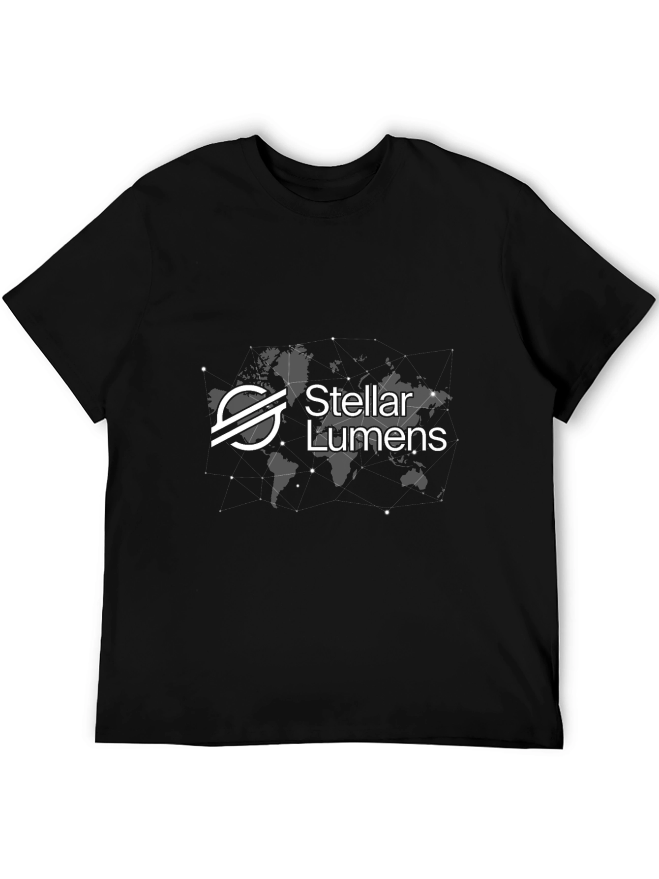 Stellar Lumens Black T-Shirt Crypto Design