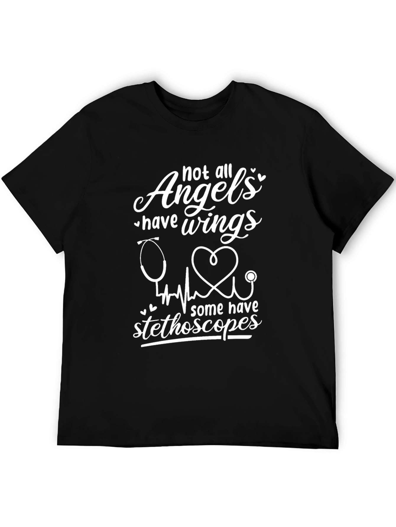 Angels Stethoscope Graphic Tee - Healthcare Hero Shirt