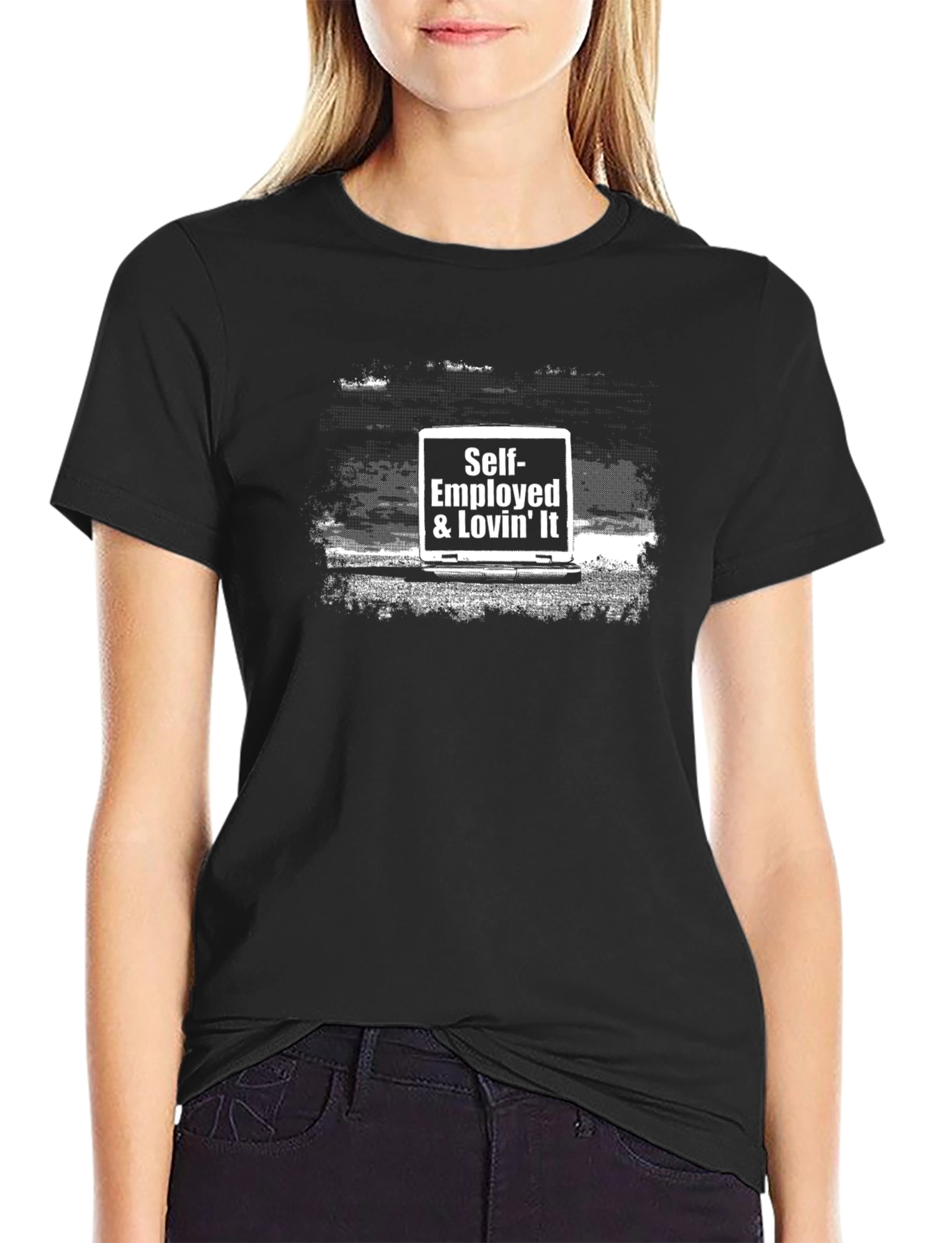 Self Employed & Lovin It Graphic T-Shirt - Black