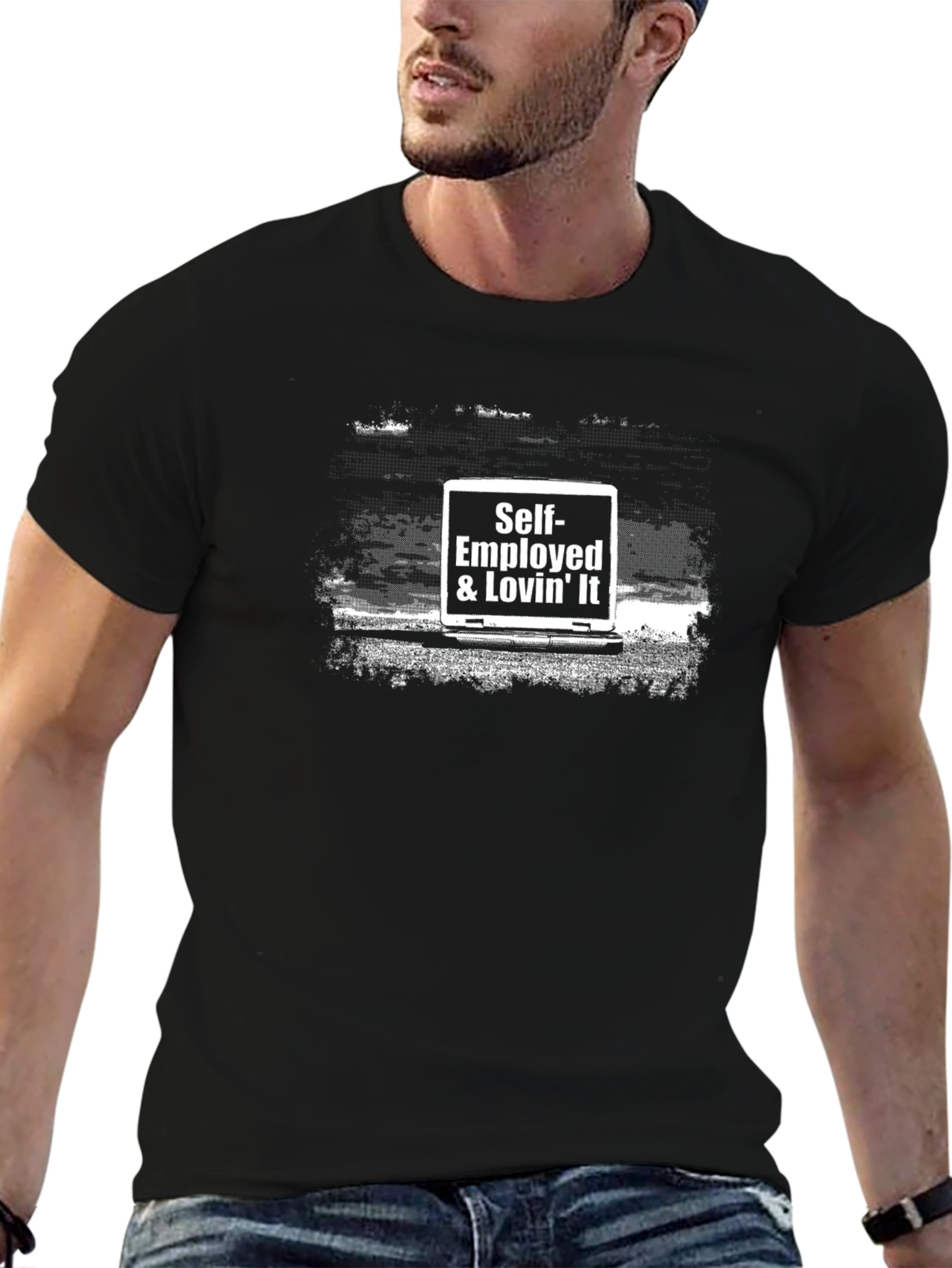 Self Employed & Lovin It Graphic T-Shirt - Black