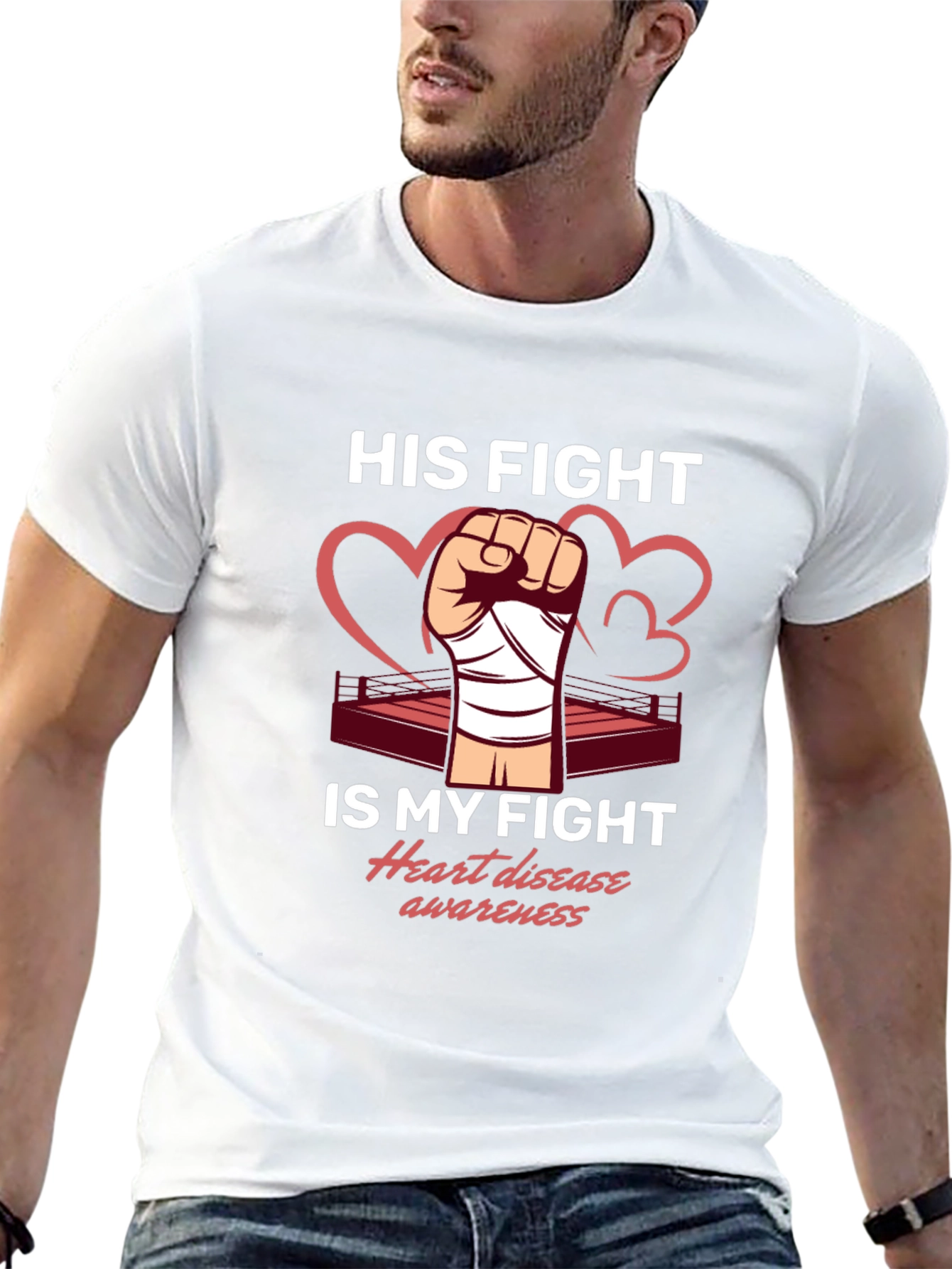 Heart Disease Awareness Graphic T-Shirt