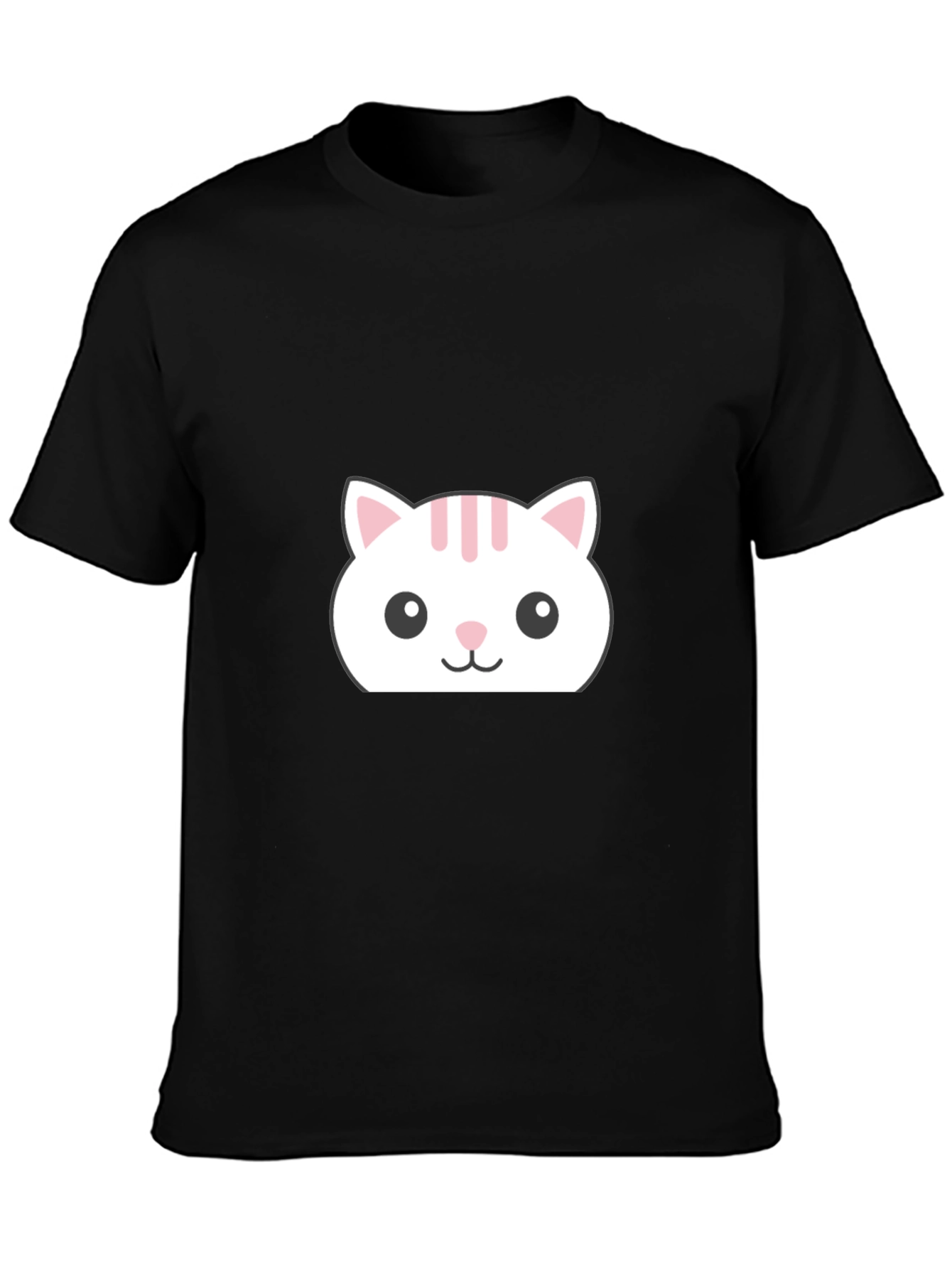 Cute Cat Tee - Black Graphic T-Shirt