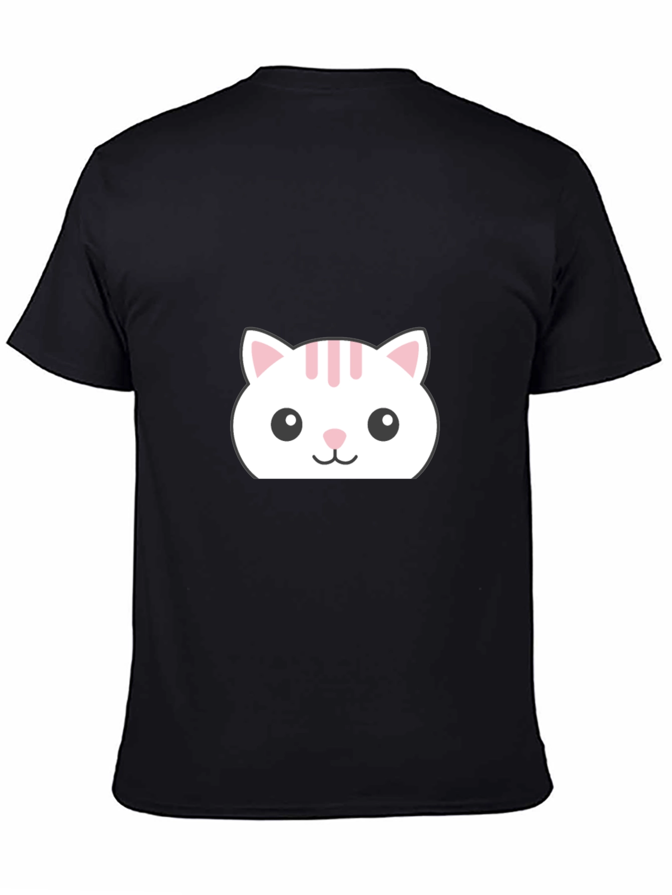 Cute Cat Tee - Black Graphic T-Shirt