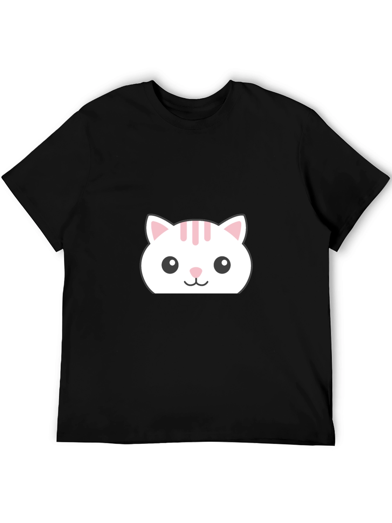 Cute Cat Tee - Black Graphic T-Shirt