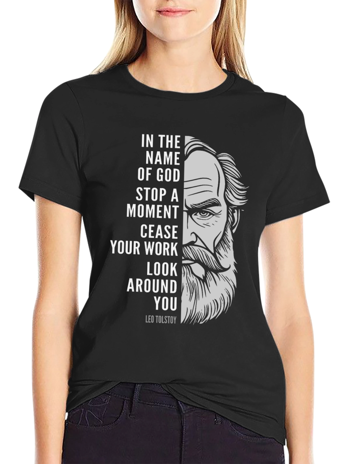 Leo Tolstoy Quote Graphic T-Shirt