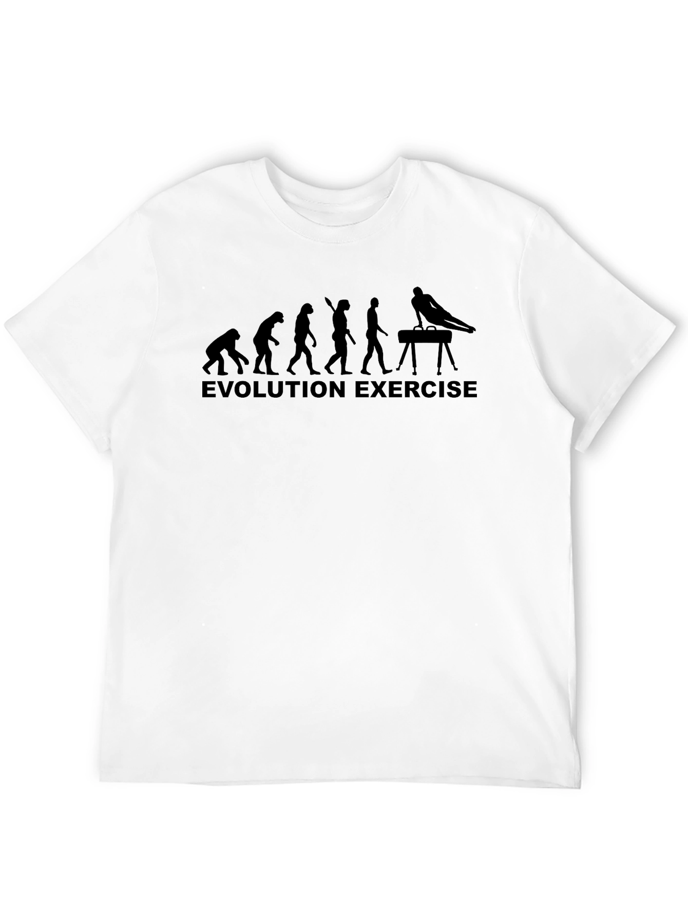 Evolution Exercise Black T-Shirt Gymnast Gift