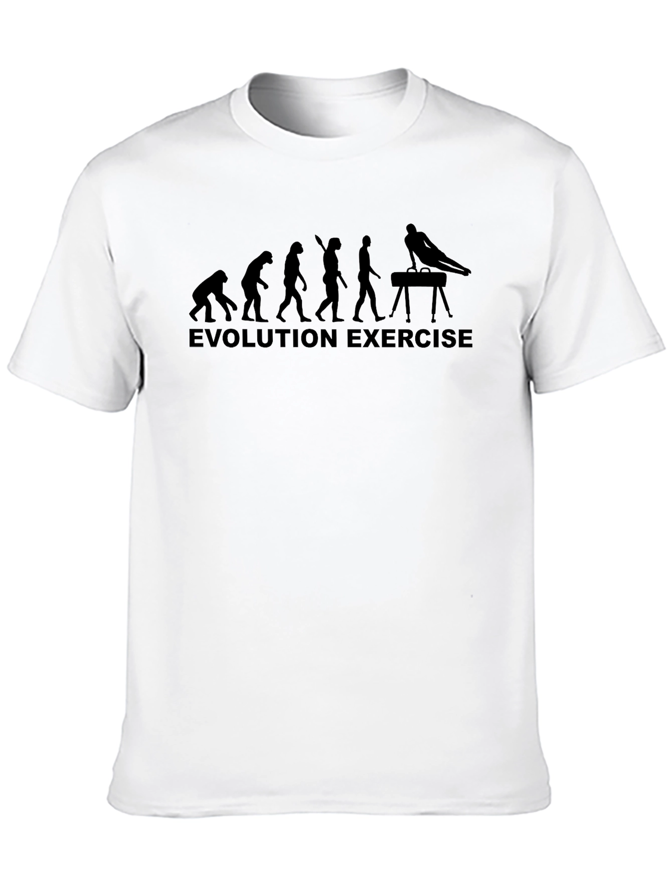 Evolution Exercise Black T-Shirt Gymnast Gift